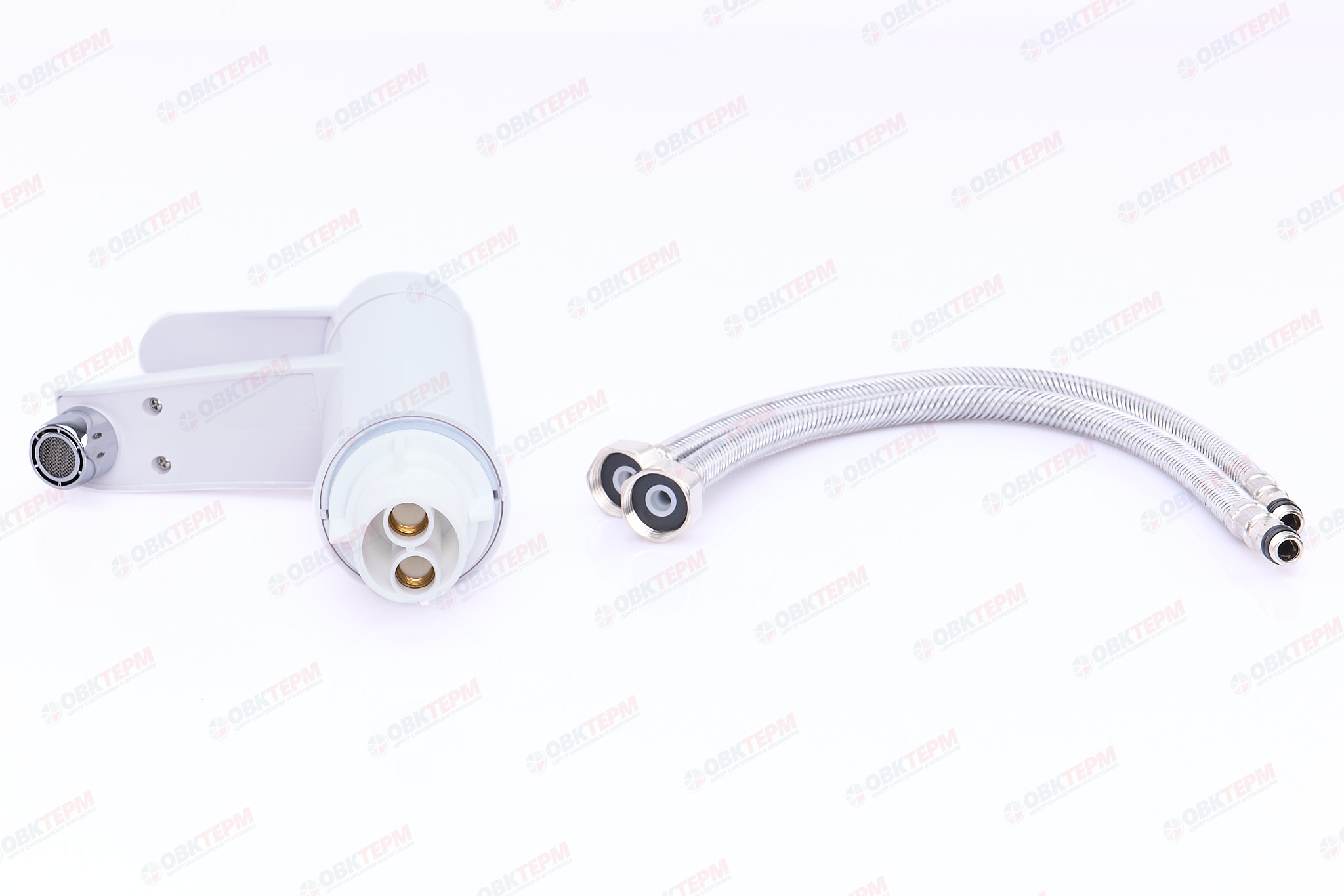 Смеситель д/умывальника BRIMIX 599 шаровый/ АБС пластик (белый) - миниатюра №6