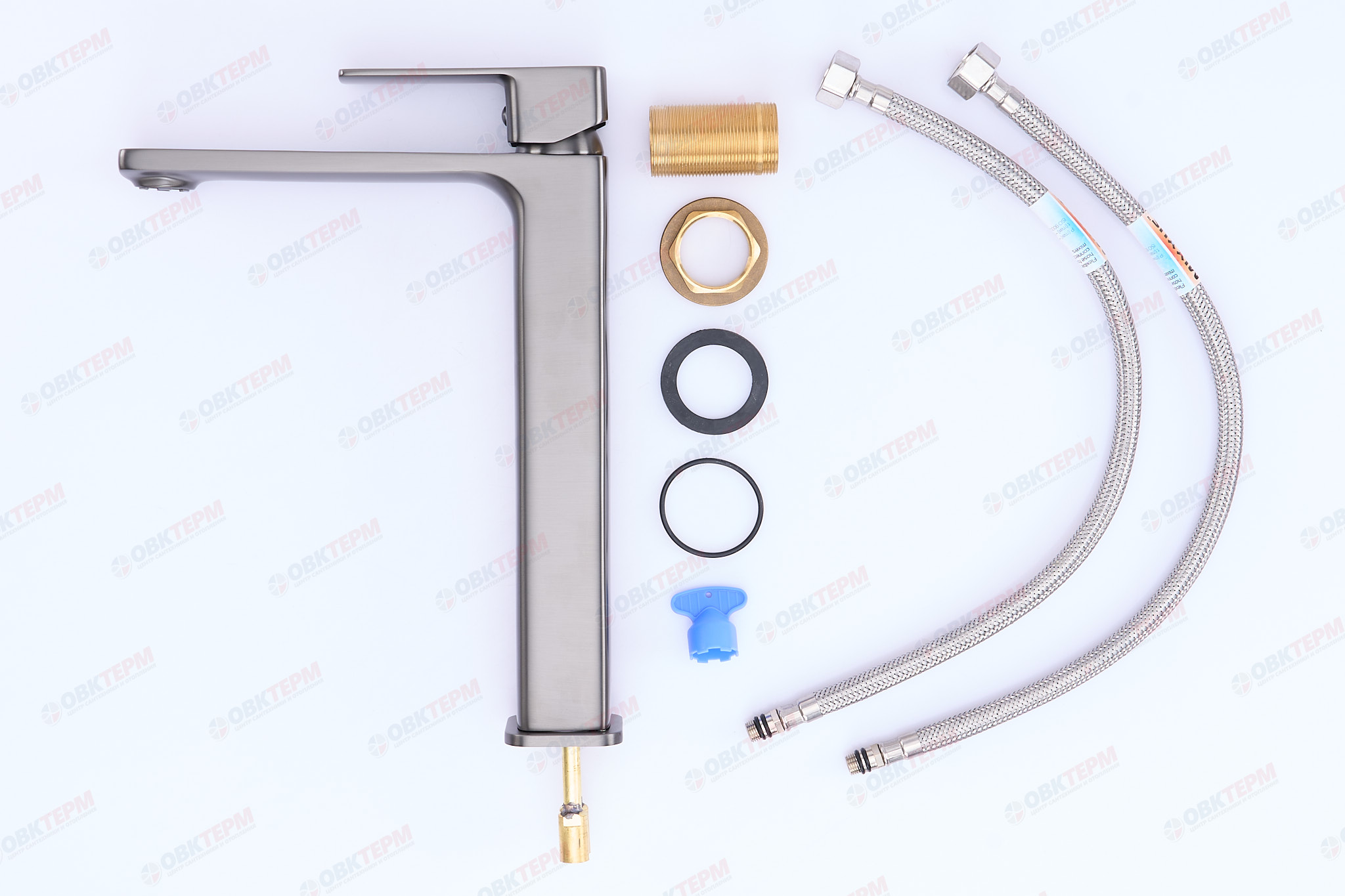 Смеситель д/умывальника MIXXUS PREMIUM KUBUS 001 HIGH GRAPHITE Ø35  (10 шт/ящ) - миниатюра №3