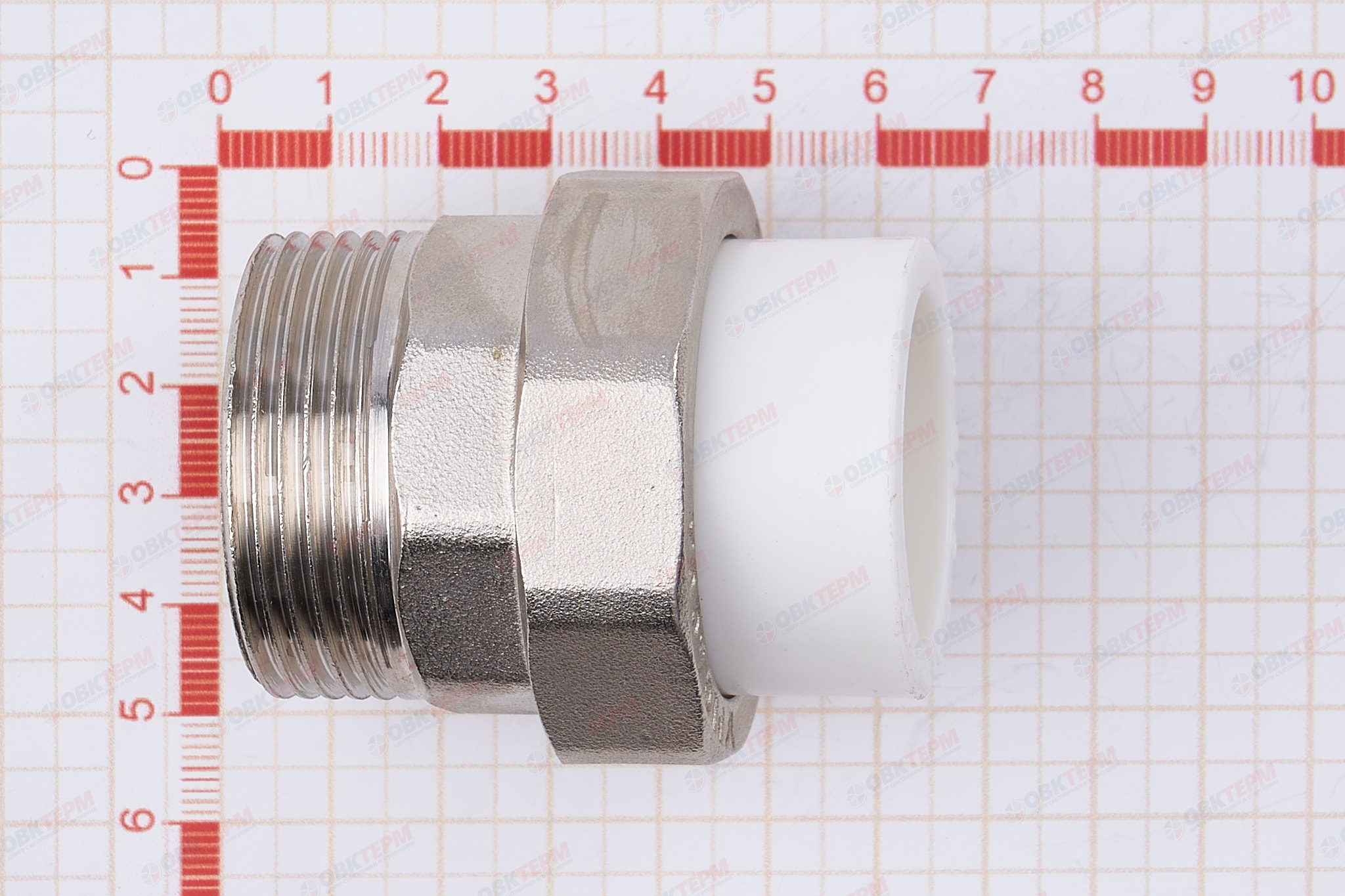 Разборное соединение   32 *1 1/4"  Н   БЕЛАЯ          (PRO AQUA)     (20/5) - миниатюра №6