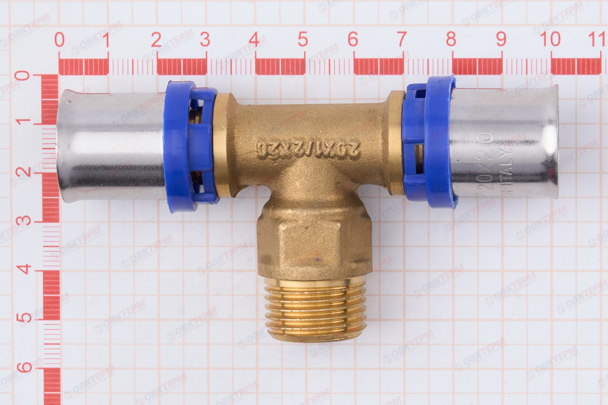 Пресс тройник   20 x 1/2 Н х 20      TIM   (13шт/104ящ) - Изображение №4