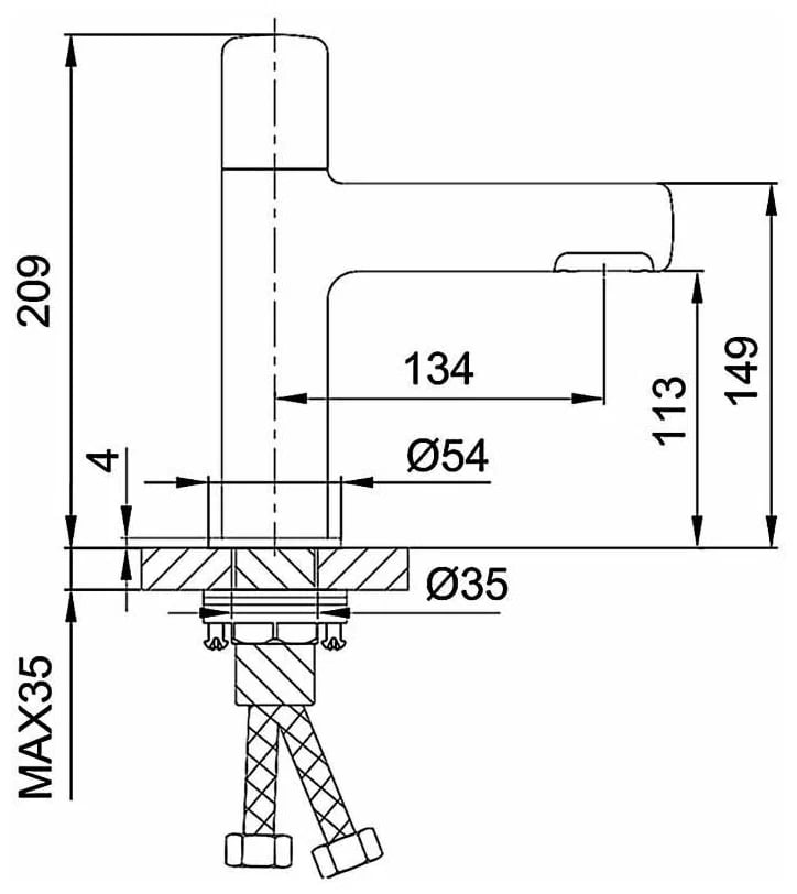 Смеситель д/раковины       G1052-85         GAPPO - миниатюра №2
