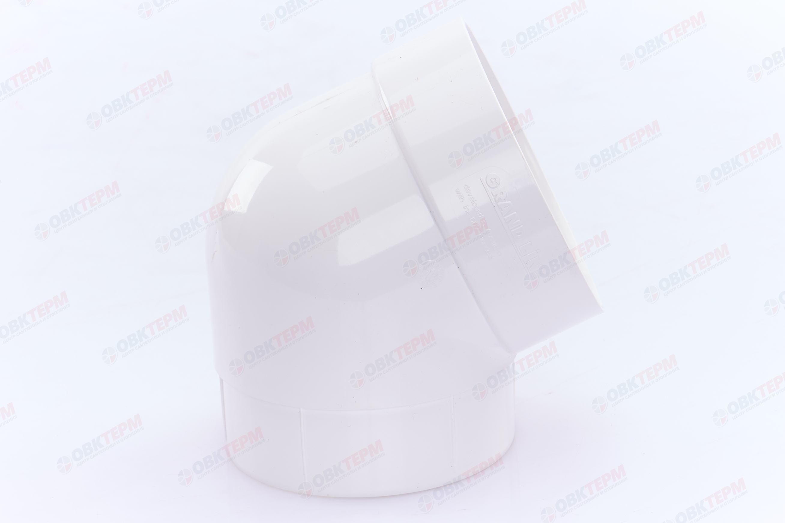 Колено трубы 67 град. ПВХ Grand Line белое (RAL 9003) (уп. 36шт) - Изображение №5