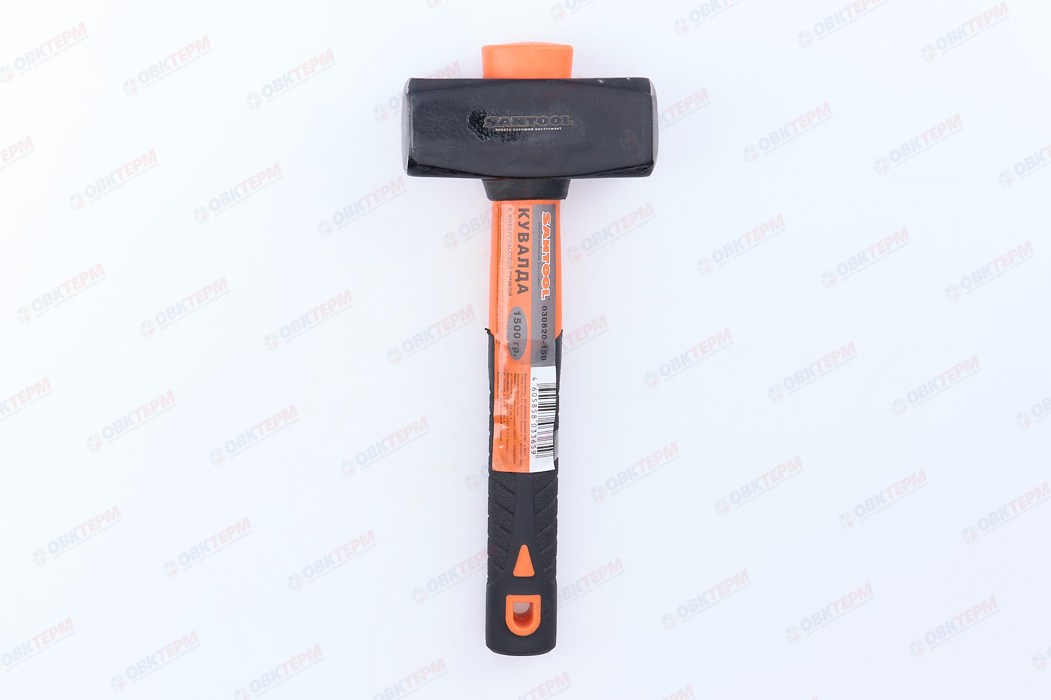 Кувалда 1500 гр фибергласовая ручка, кованый боек SANTOOL - Изображение №2