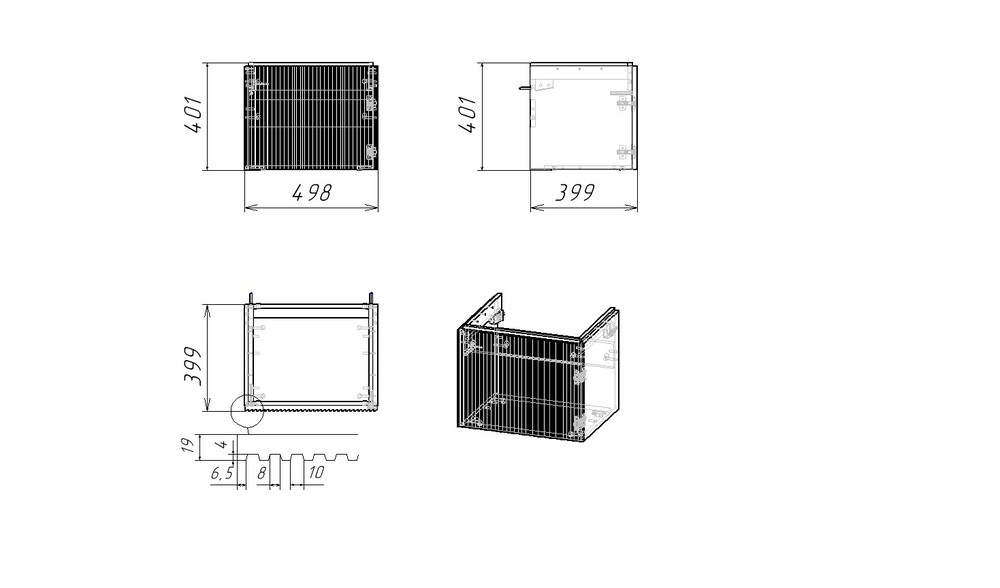 Тумба подвесная  50 "Tai" EvaGold белый (ум. Фостер 500, Fest 50, Como 50) - Изображение №2