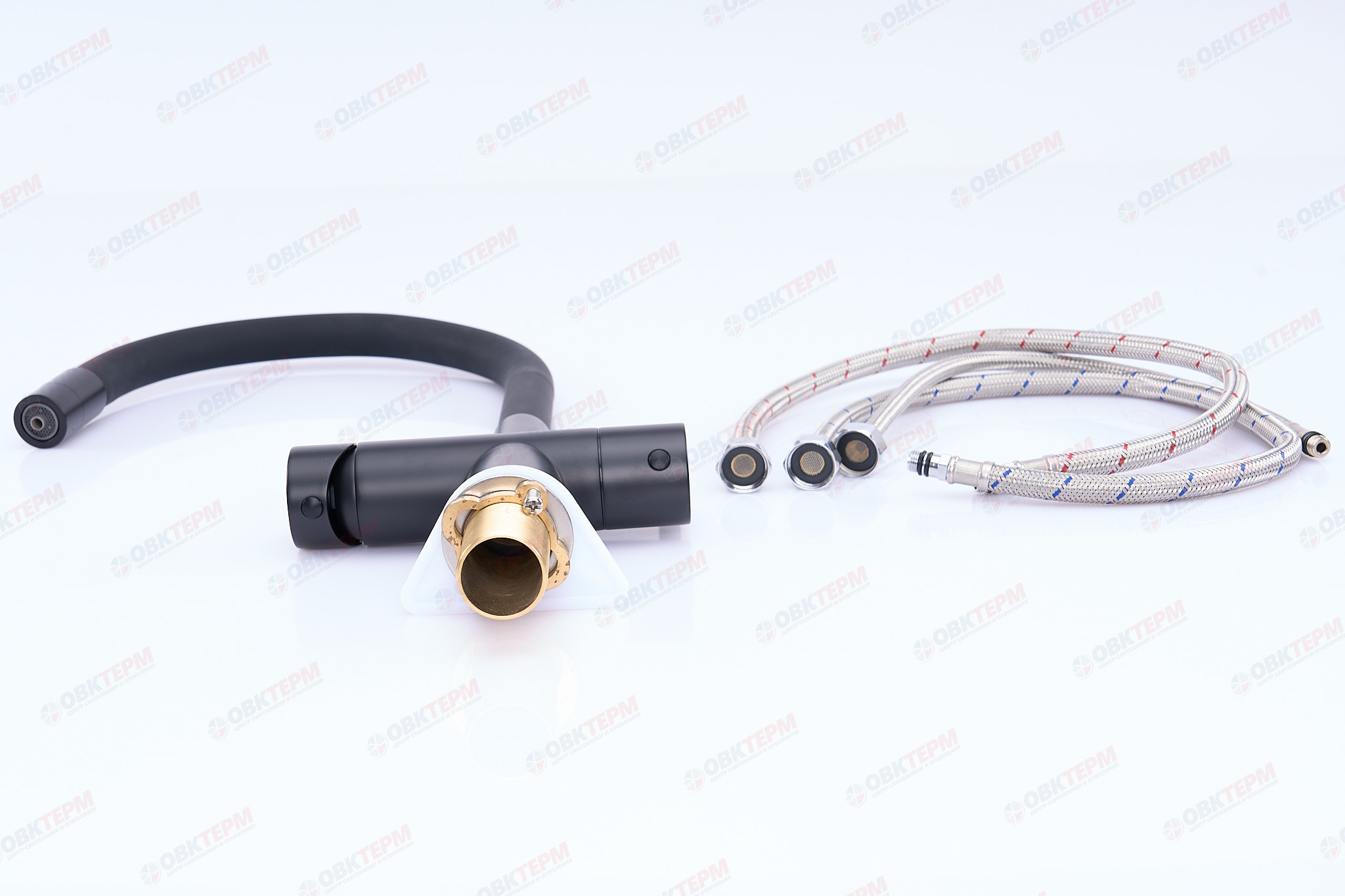 Смеситель д/кухни под ФИЛЬТР KOER KB-72002-05 (Цвет черный+силик.излив черный) (8шт/ящ) - Изображение №4