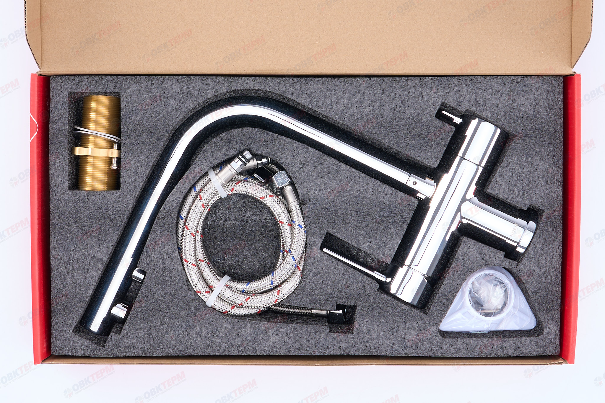 Смеситель д/кухни под ФИЛЬТР KOER KB-72001-01 /латунь /35мм(Цвет хром) (8шт/ящ) - миниатюра №6