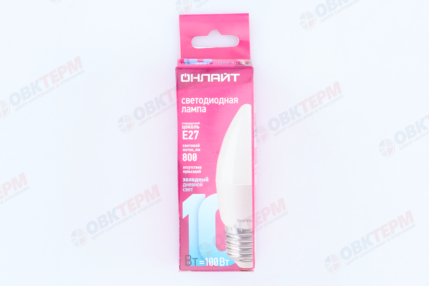Лампа светодиодная ОНЛАЙТ E27 10Вт cвеча 6500К 61961 - миниатюра №7