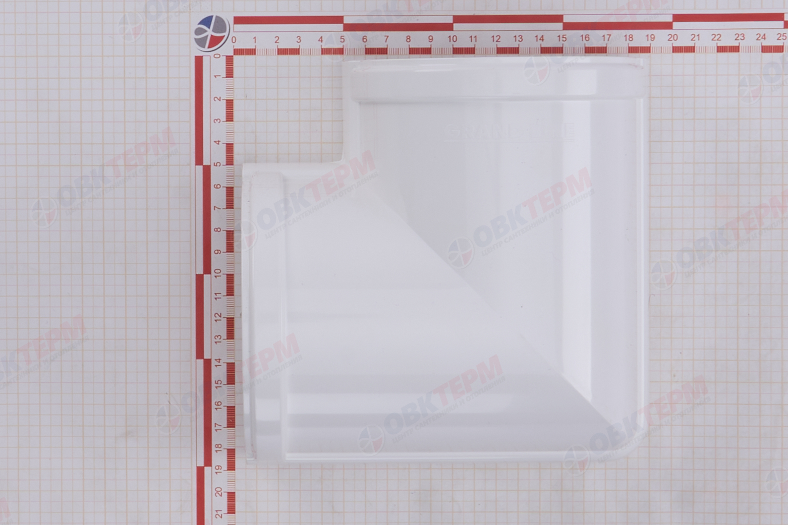 Угол желоба 90 град. Дизайн 135 ПВХ Grand Line белый (RAL 9003) (уп. 16шт) - миниатюра №7