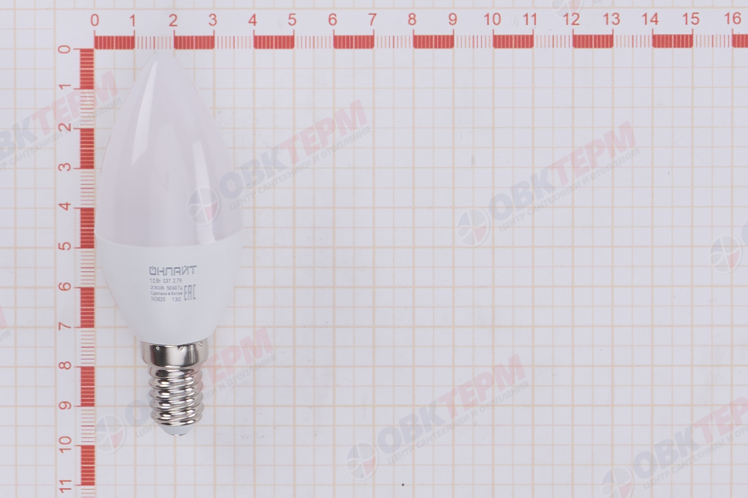 Лампа светодиодная ОНЛАЙТ E14 10Вт cвеча 2700К 61956 - Изображение №5