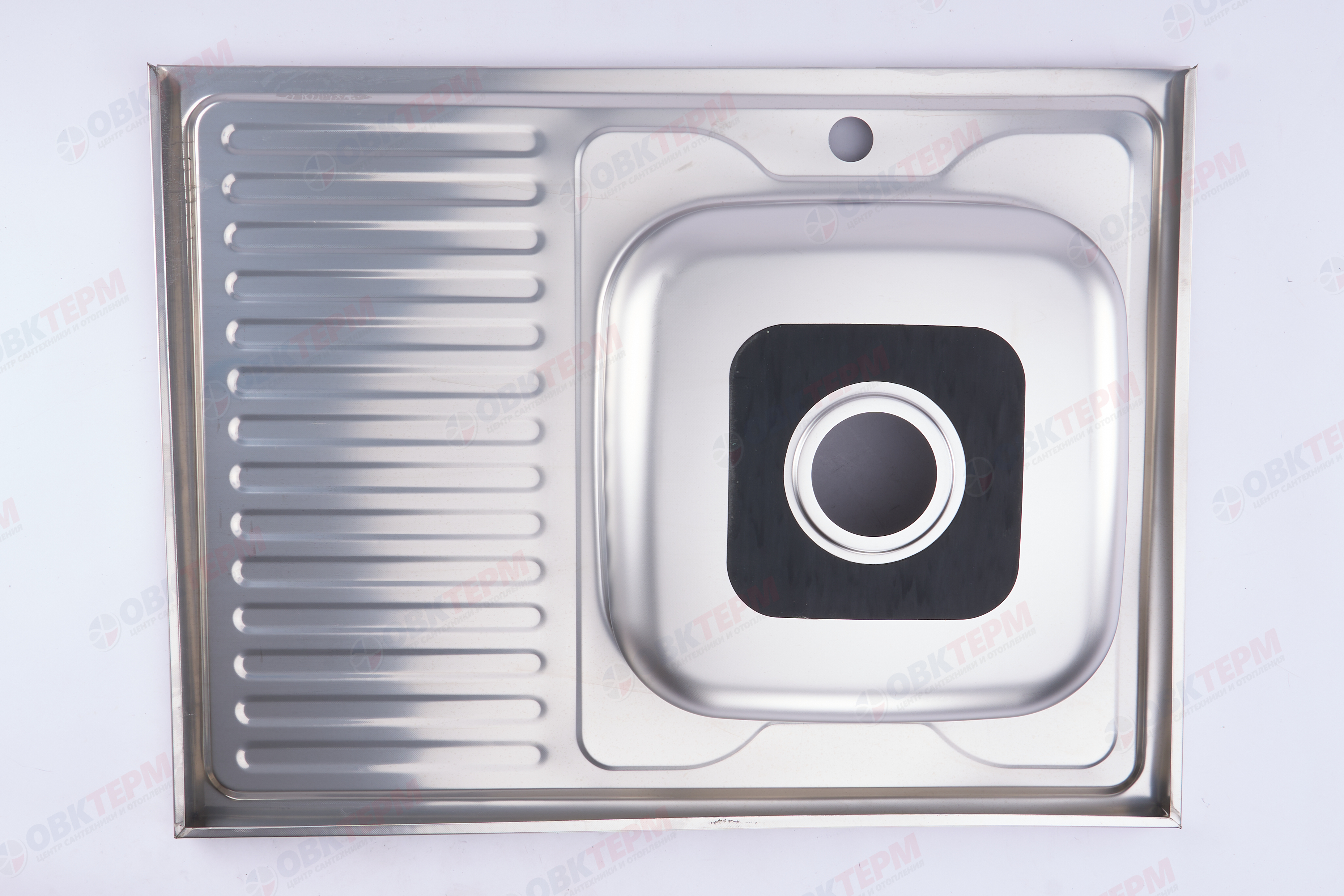 ZERIX мойка Z8060L-06-160MD (micro decor) НАКЛАДНАЯ \ с сифоном (10шт/ящ) - миниатюра №8