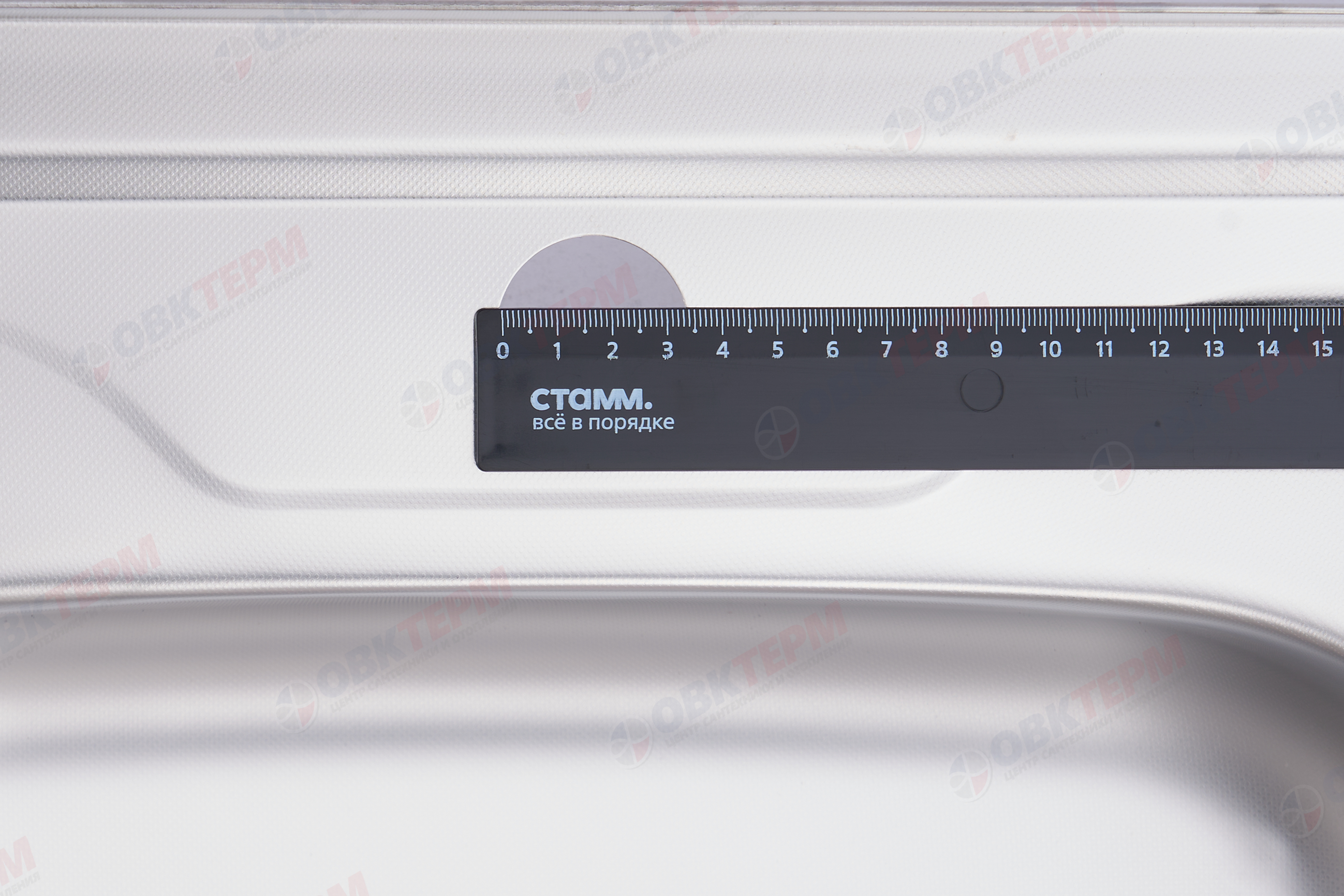 ZERIX мойка Z8060L-06-160MD (micro decor) НАКЛАДНАЯ \ с сифоном (10шт/ящ) - миниатюра №10