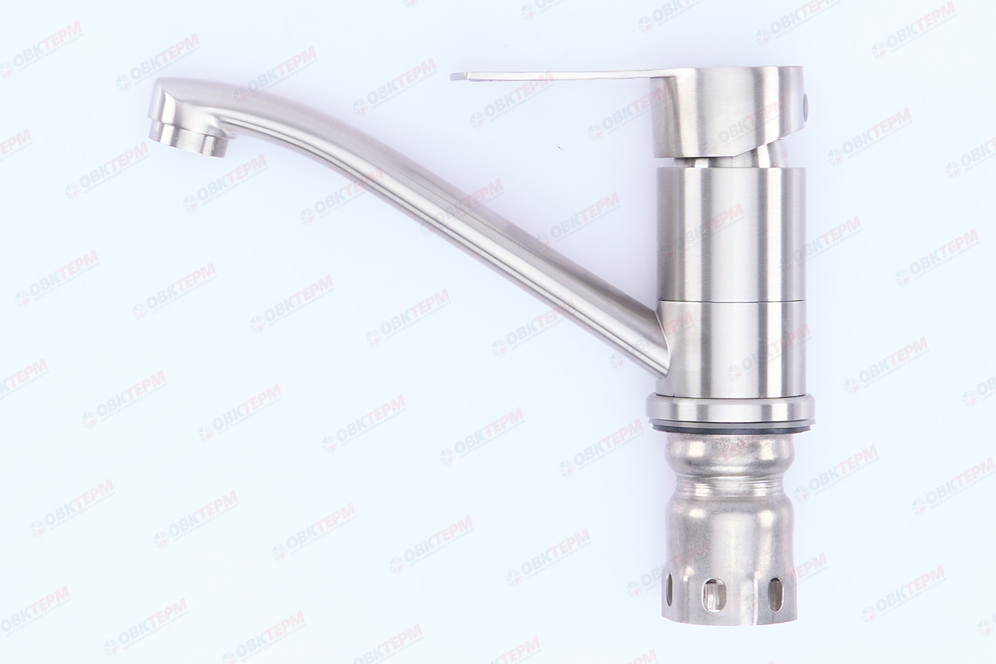 Смеситель д/кухни нерж/сталь ZERIX HSB-004-15cm гайка (10 шт/ящ) - миниатюра №2