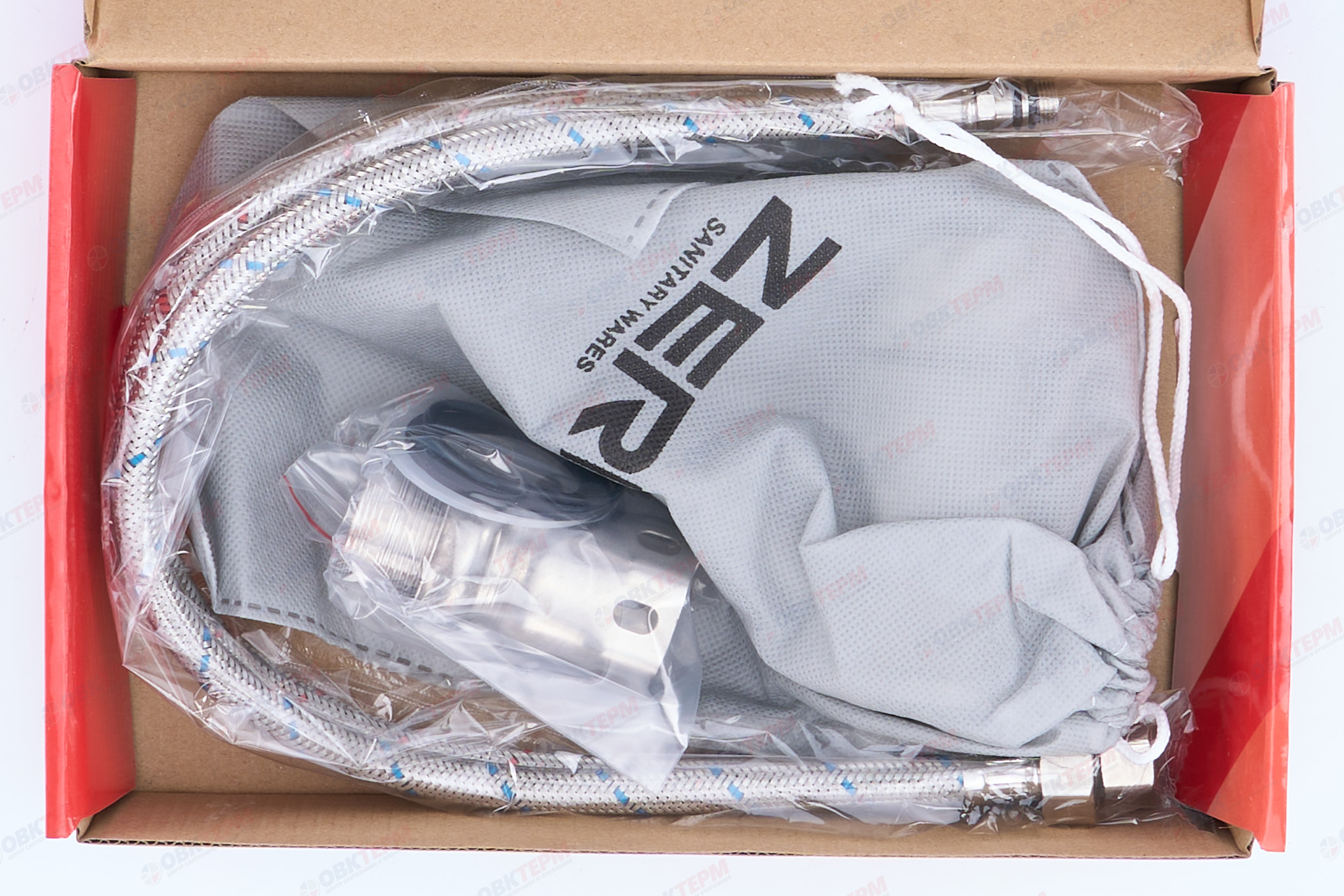 Смеситель д/кухни нерж/сталь ZERIX HSB-004-15cm гайка (10 шт/ящ) - миниатюра №5