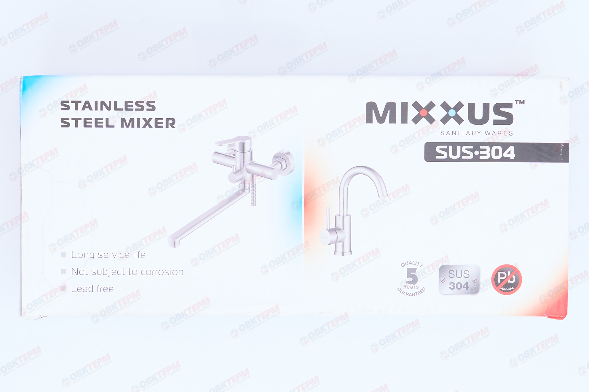 Смеситель д/кухни настенный нерж/сталь MIXXUS DAX-005  (12 шт/ящ) - миниатюра №6