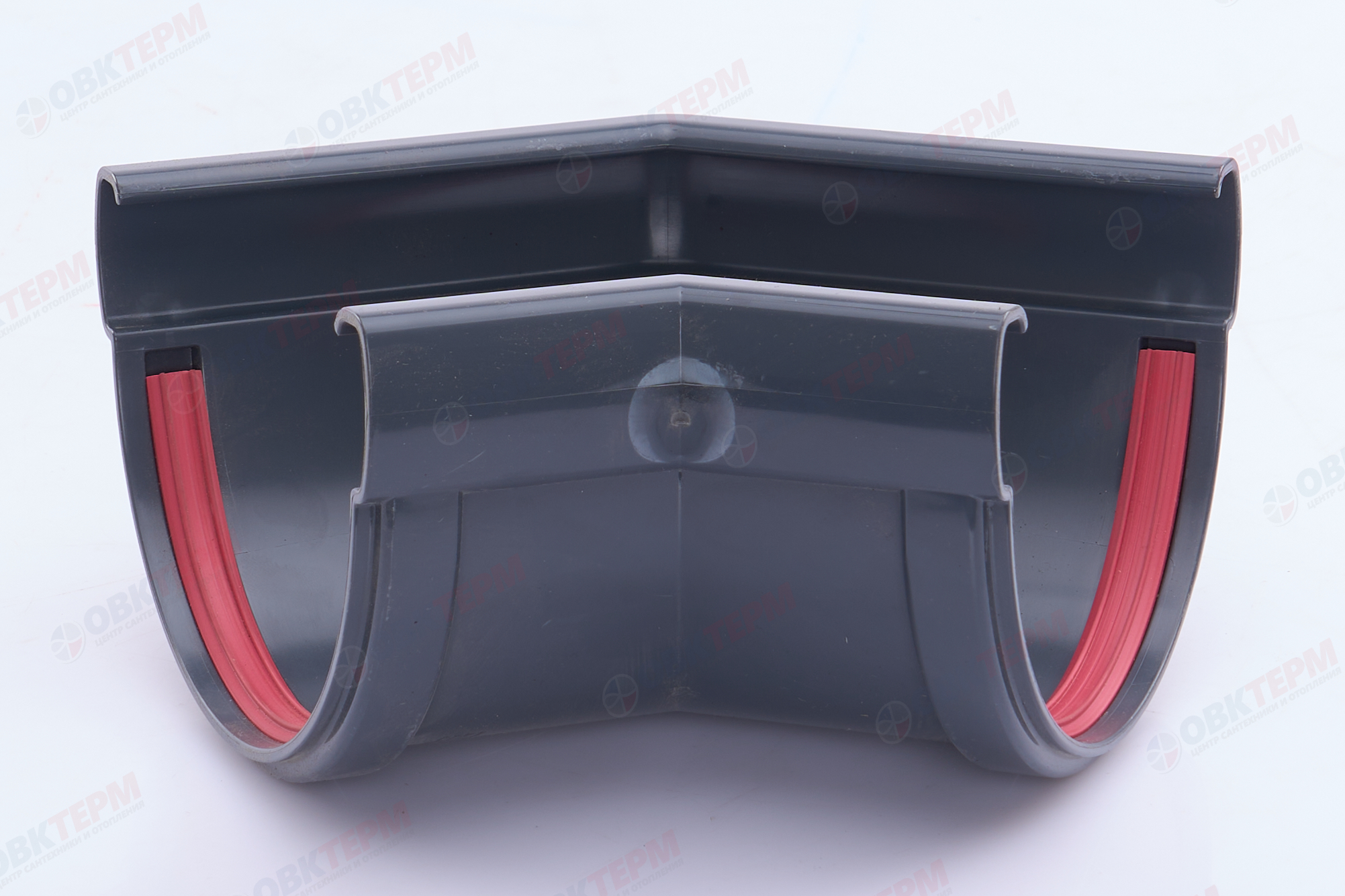 Угол желоба  135 град. Дизайн ПВХ Grand Line графит (RAL 7024) (уп. 16шт) - Изображение №2