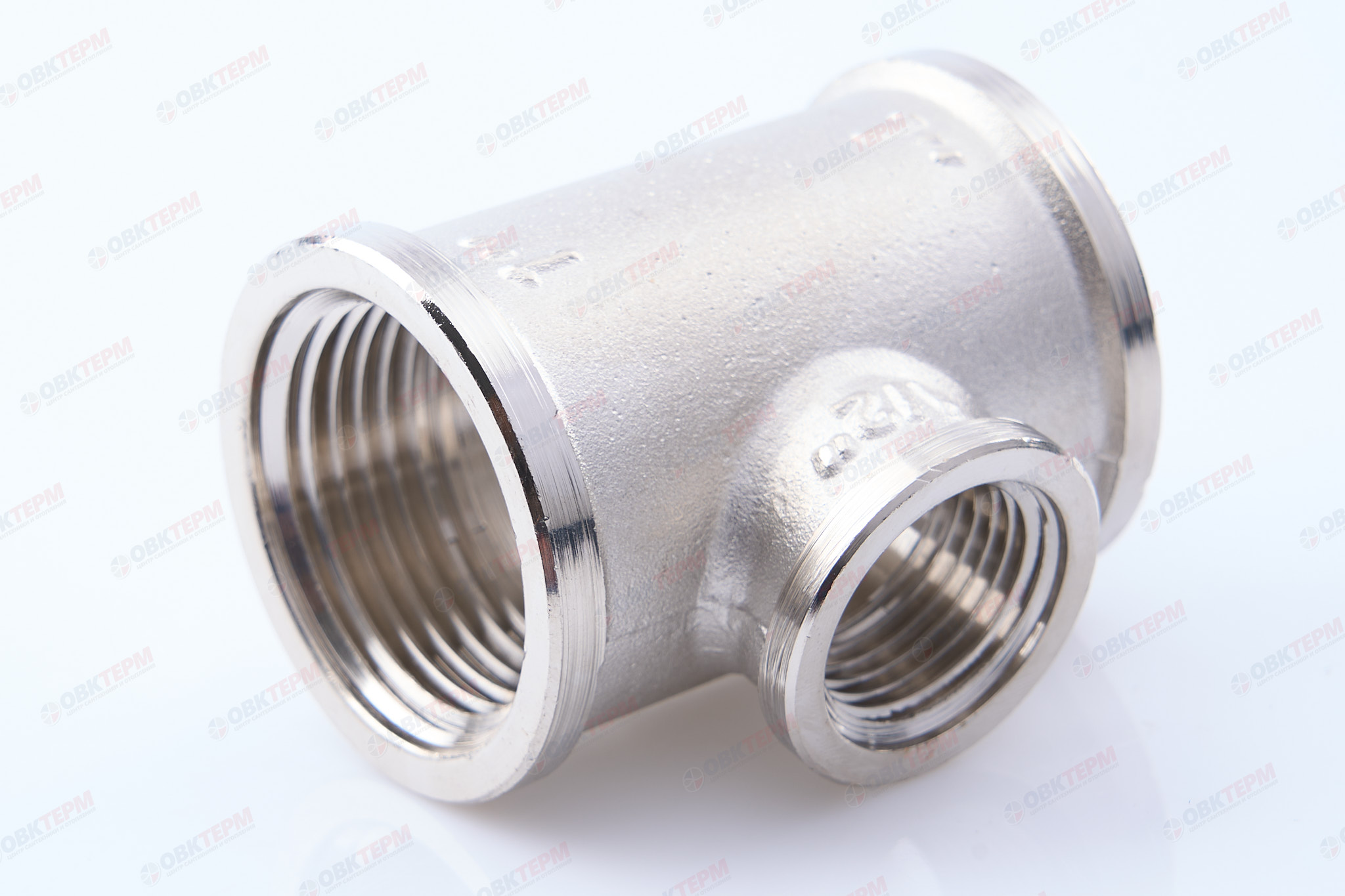 Тройник   1"- 1/2 -1" ввв      никель   (Valtec)    (5уп/40ящ) - Изображение №1