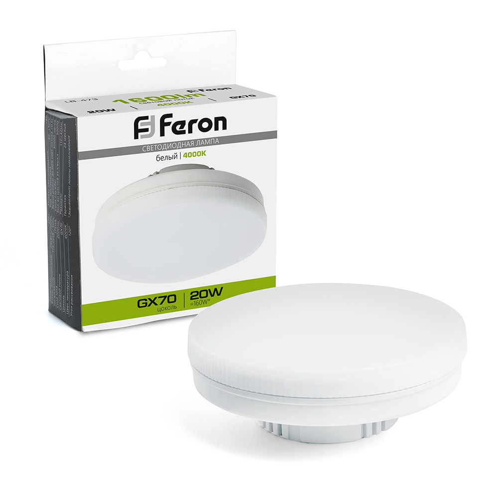 Feron Лампа cветодиодная, (20W) 230V GX70 4000K, LB-473 - Изображение №1