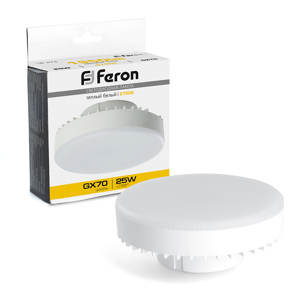 Feron Лампа cветодиодная, (25W) 230V GX70 2700K, LB-474 - Изображение №1