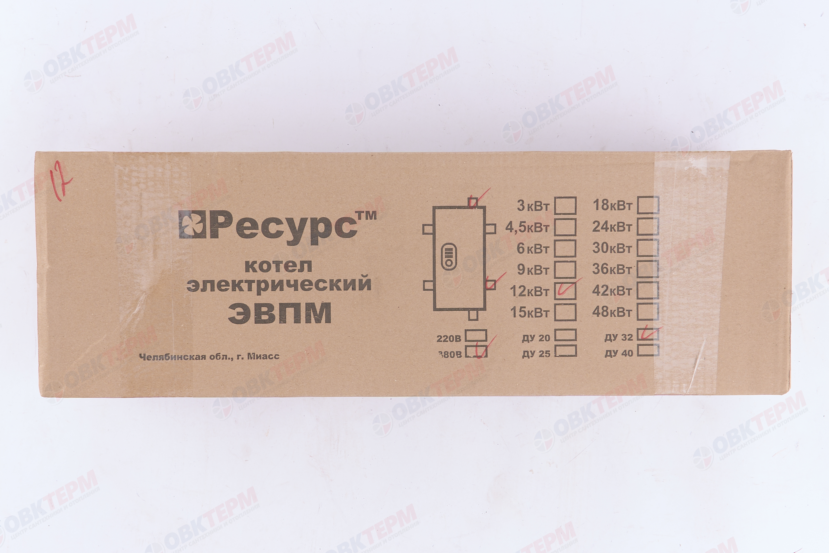 Электрический котел РЕСУРС ЭВПМ - 12, max 2.5 bar    380V - миниатюра №8