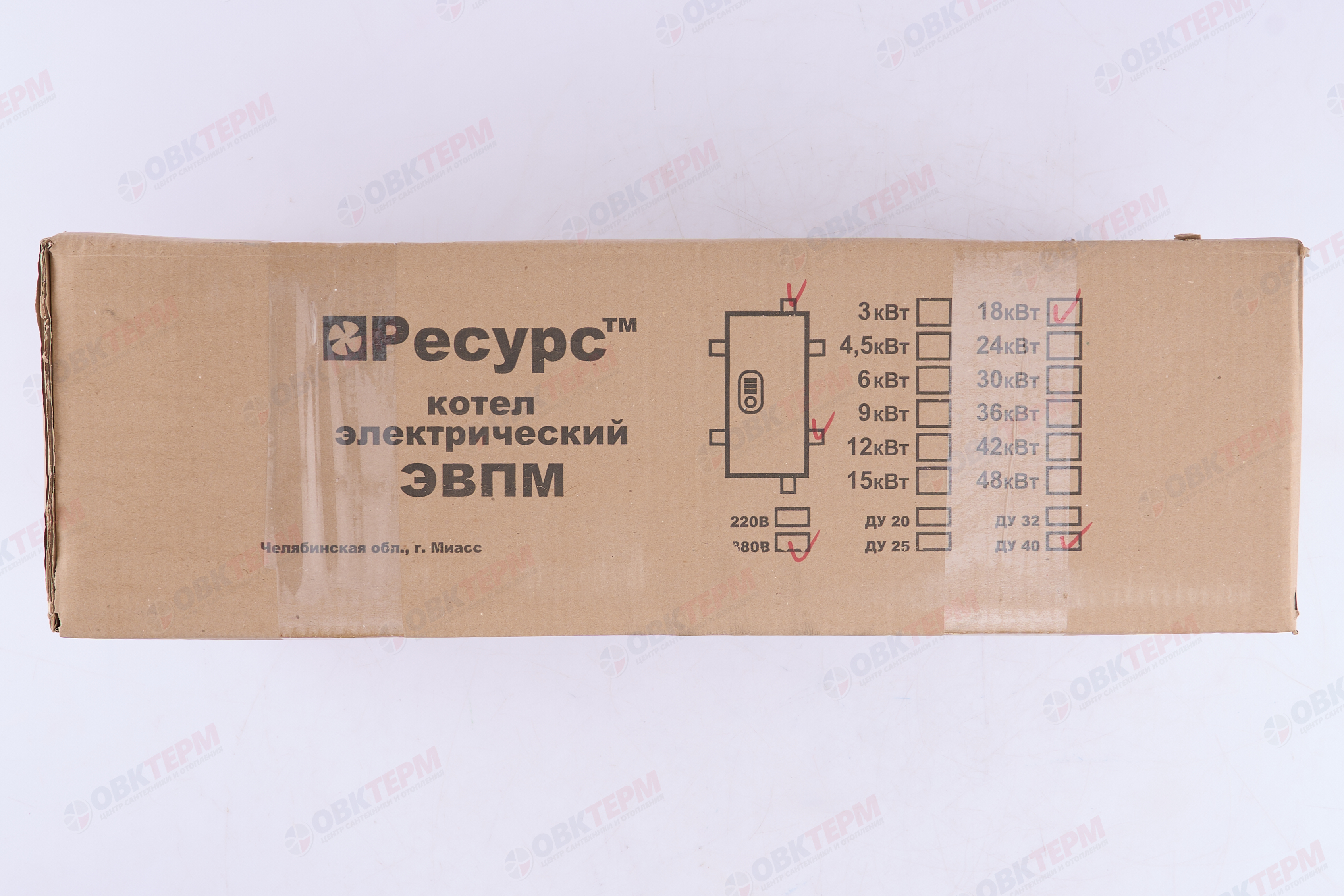 Электрический котел РЕСУРС ЭВПМ - 18, max 2.5 bar    380V - миниатюра №7