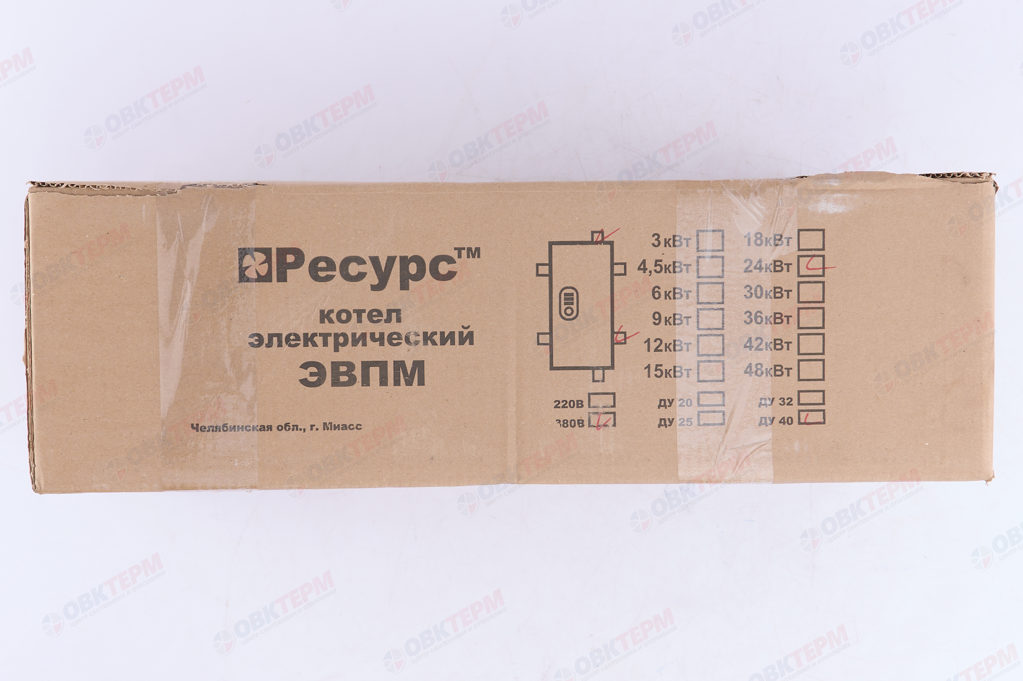 Электрический котел РЕСУРС ЭВПМ - 24, max 2.5 bar    380V - миниатюра №6
