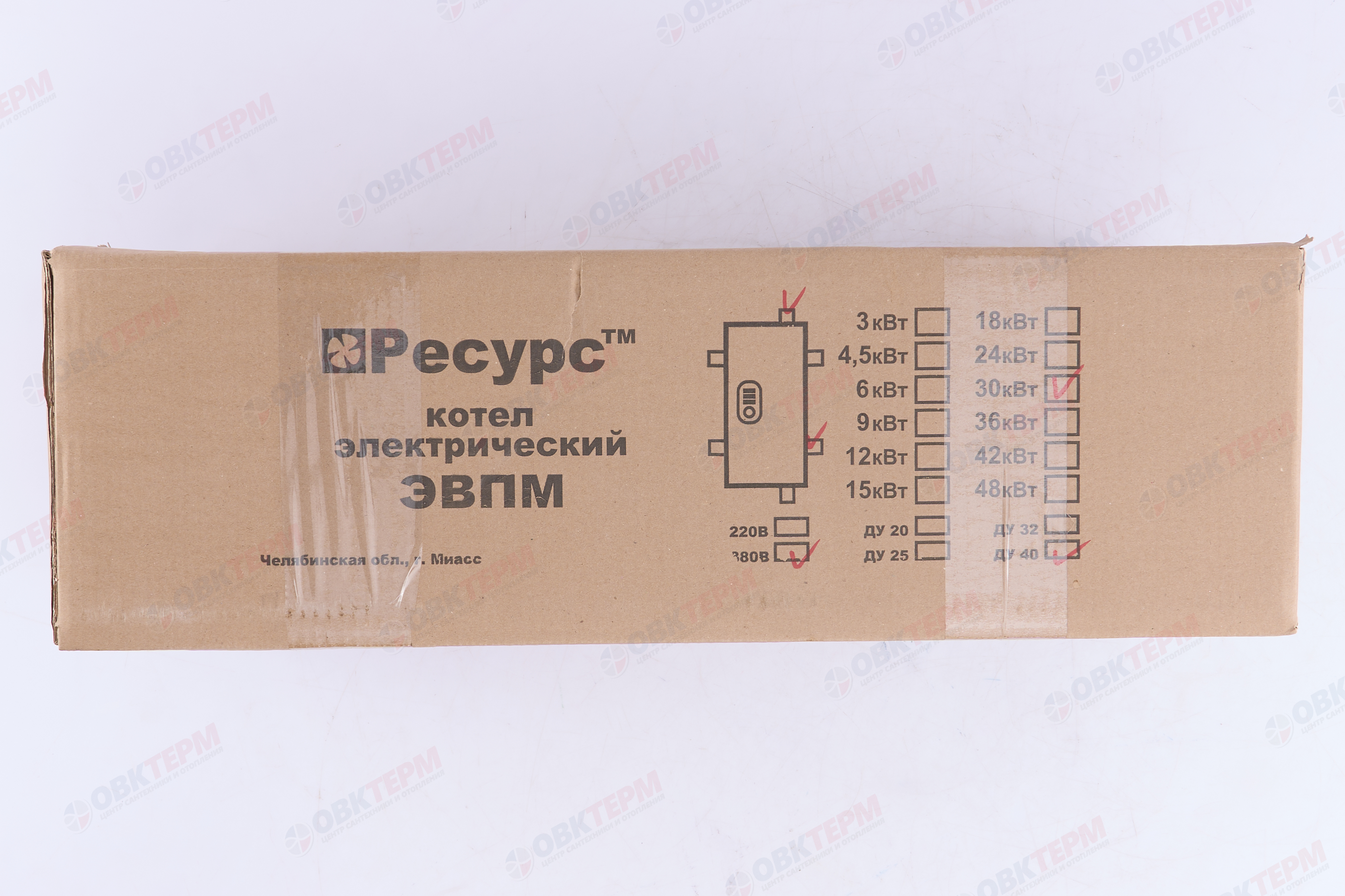 Электрический котел РЕСУРС ЭВПМ - 30, max 3 bar    380V - миниатюра №6