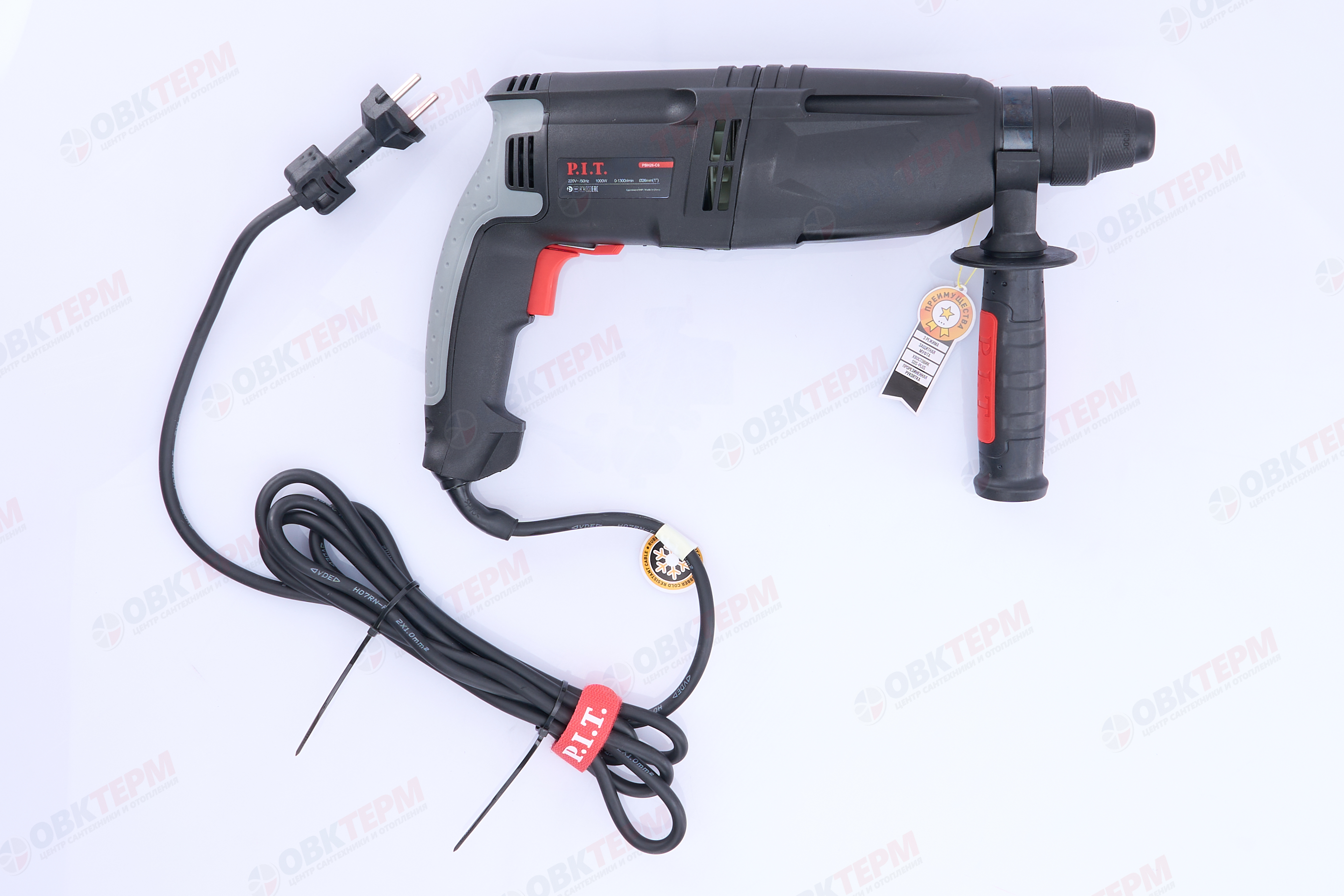 Перфоратор горизонтальный P.I.T. 1000Вт, SDS+, КЕЙС - миниатюра №11