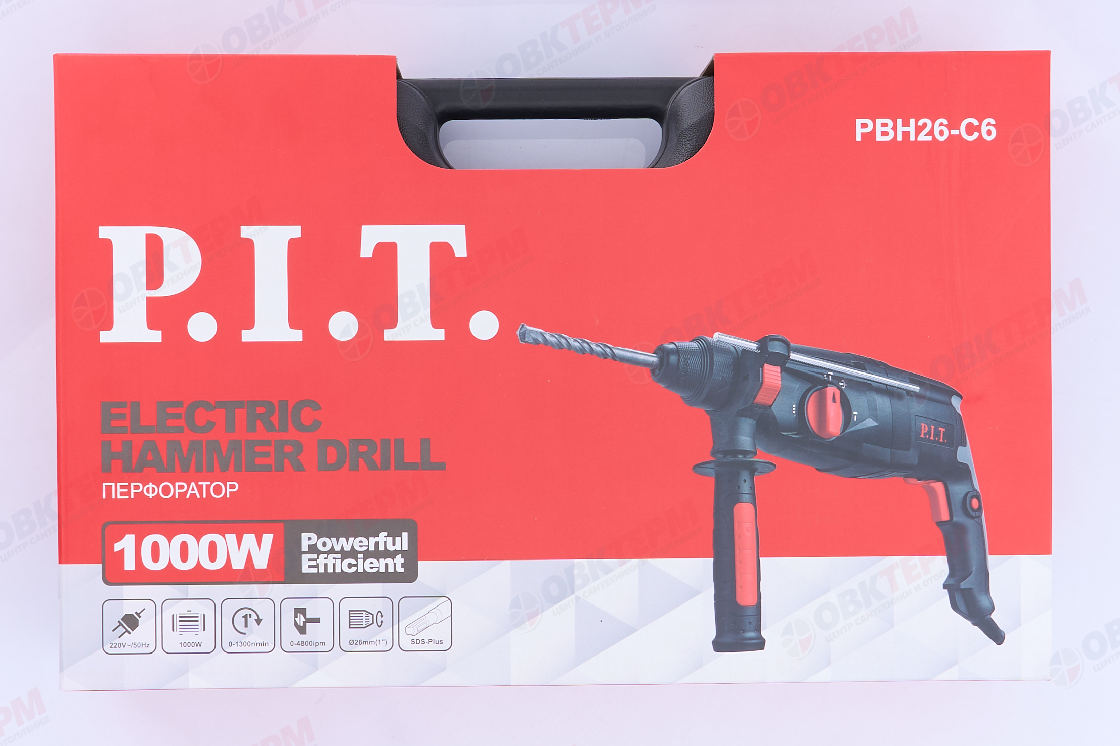 Перфоратор горизонтальный P.I.T. 1000Вт, SDS+, КЕЙС - миниатюра №16