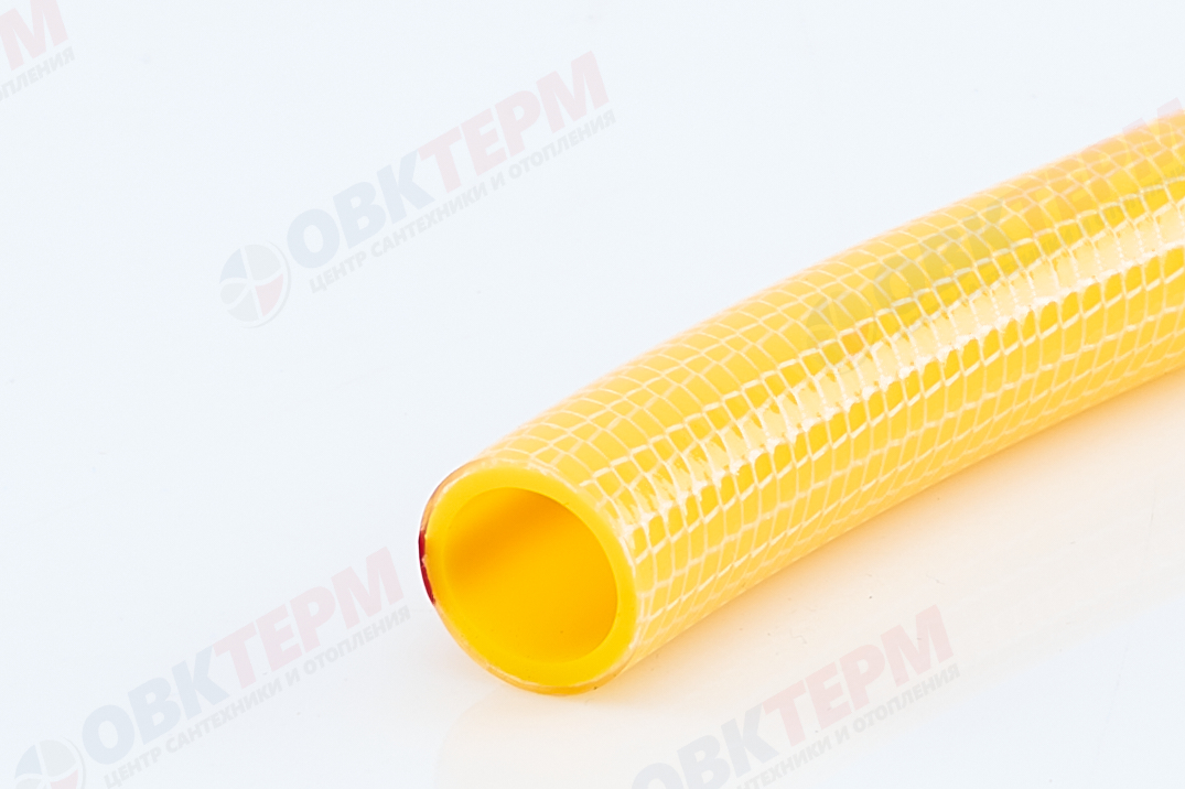 Шланг поливочный ПВХ "SLON" силикон желтый с красной полосой армир. 3-х слойный 3/4 (Бухта 15м) - Изображение №5