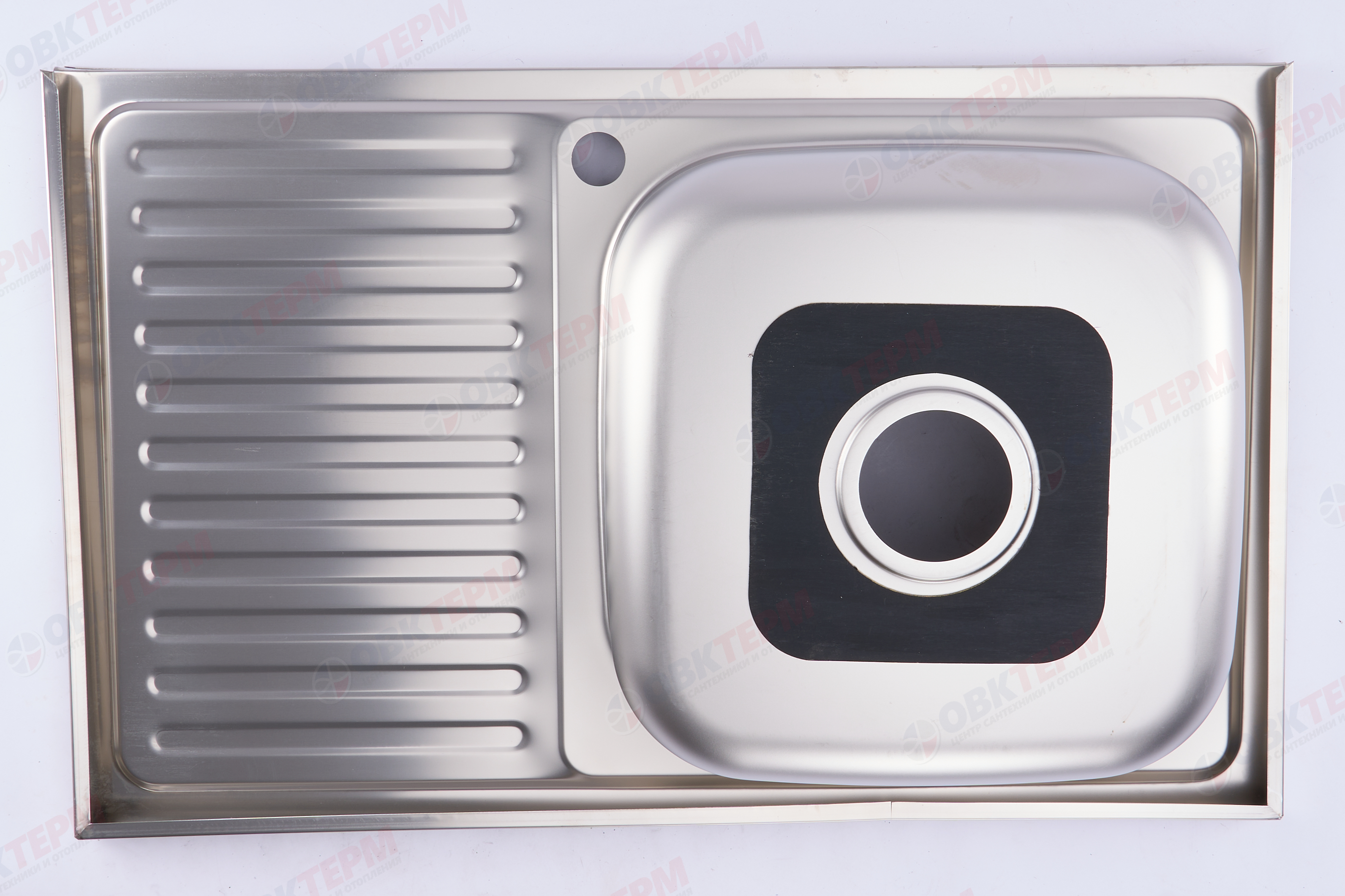 ZERIX мойка Z8050L-08-180E (SATIN) НАКЛАДНАЯ \ с сифоном (7шт/ящ) - миниатюра №9