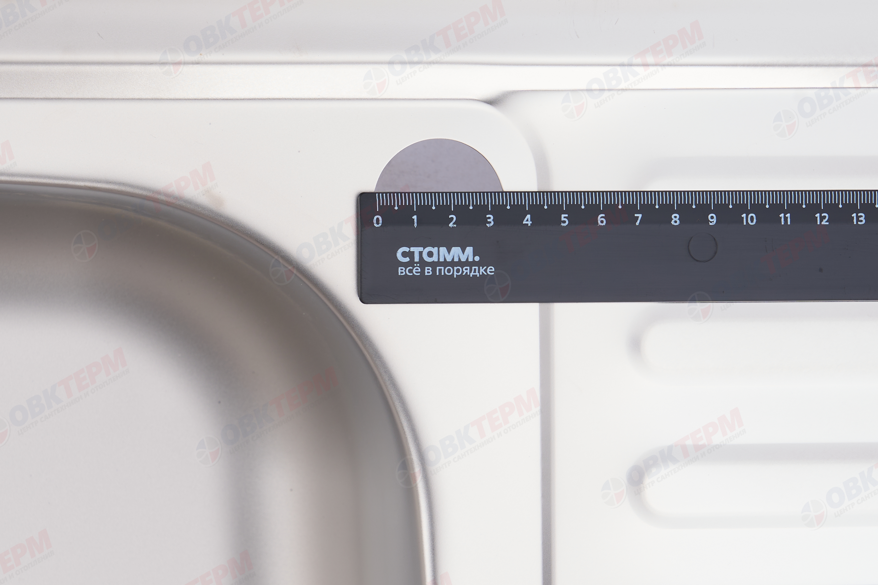 ZERIX мойка Z8050L-08-180E (SATIN) НАКЛАДНАЯ \ с сифоном (7шт/ящ) - миниатюра №11