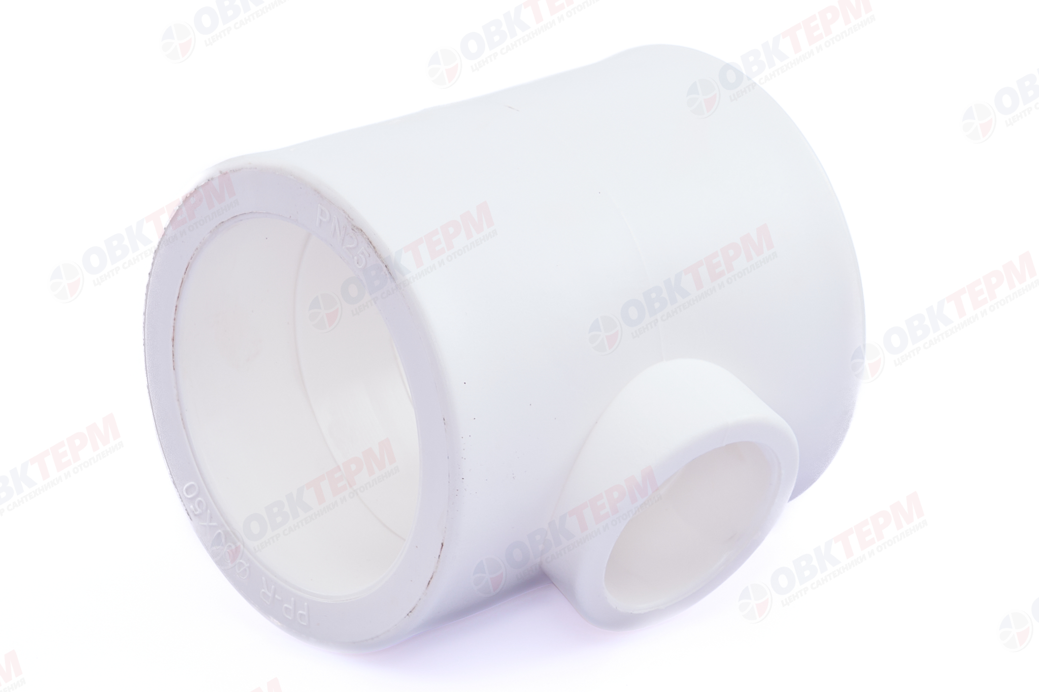 Тройник  90*50*90   БЕЛЫЙ PP-R   (RTP)    (8/1) - миниатюра №2