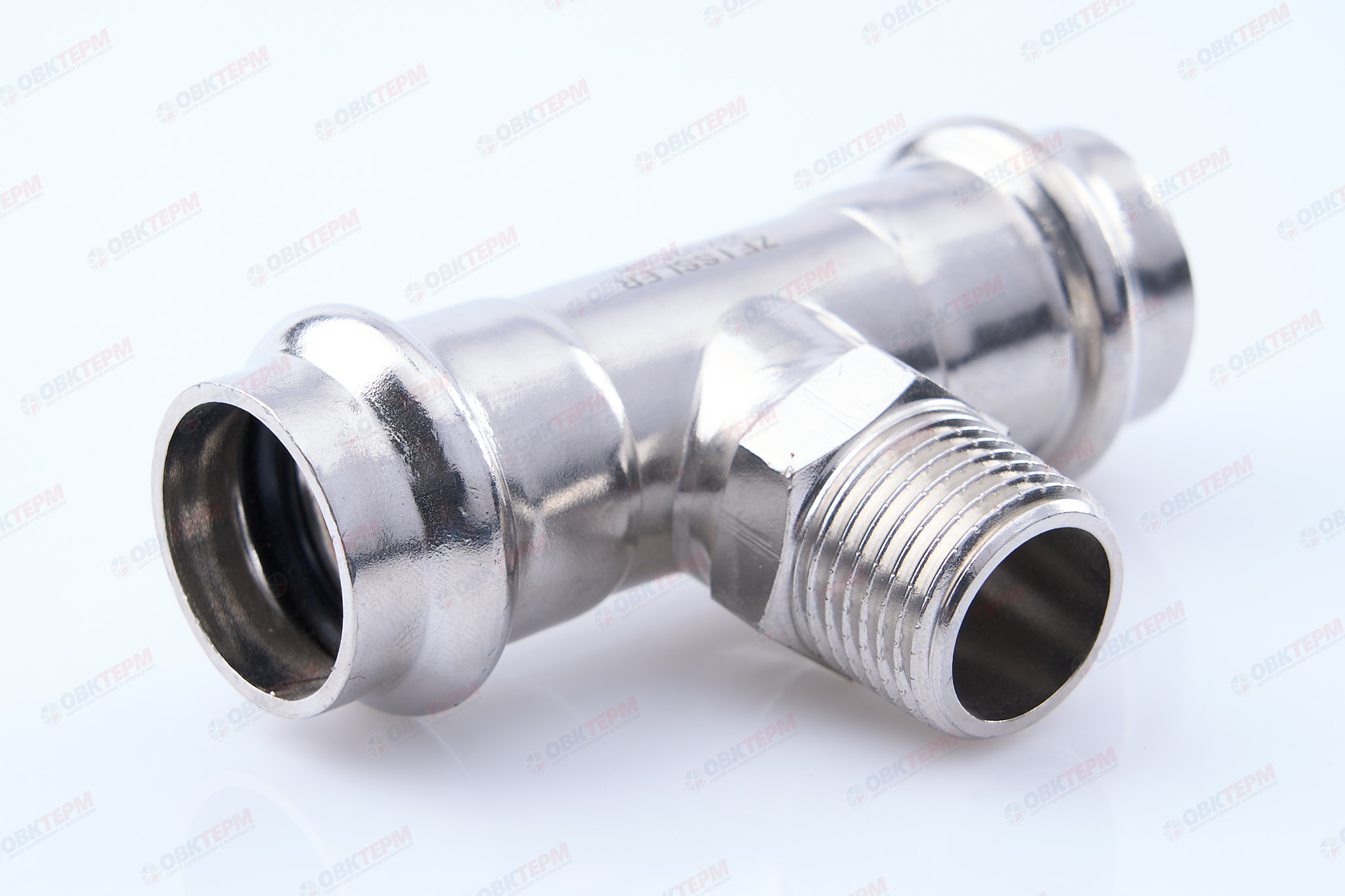 Тройник пресс из нерж.ст. 22  х 1/2"Н  х 22  TIM  (40/5) - Изображение №1