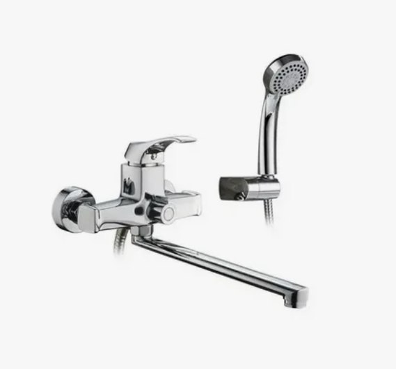 Смеситель д/ванны ZERIX ZUM-006 EURO (LR2242) Ø35 (цвет хром) (10 шт/ящ) - изображение №1
