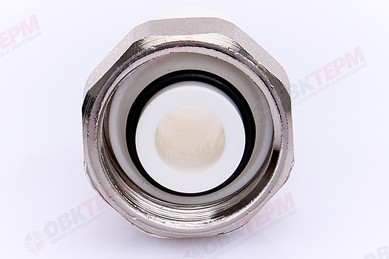 Муфта с евроконусом и накидной гайкой 20х3/4"   БЕЛЫЙ PP-R    (RTP)   (360/20) - миниатюра №4