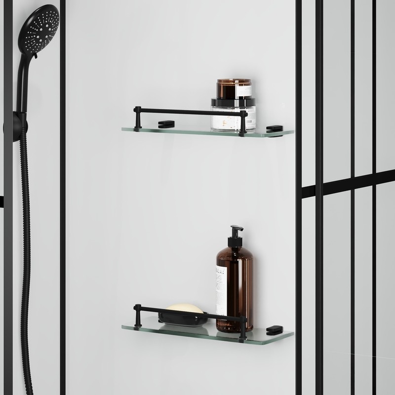 Душ.каб. Niagara Standart ST90/15QL/KL/BKT (90х90х225) низкий поддон(15см),черный,стекло прозр - Изображение №5