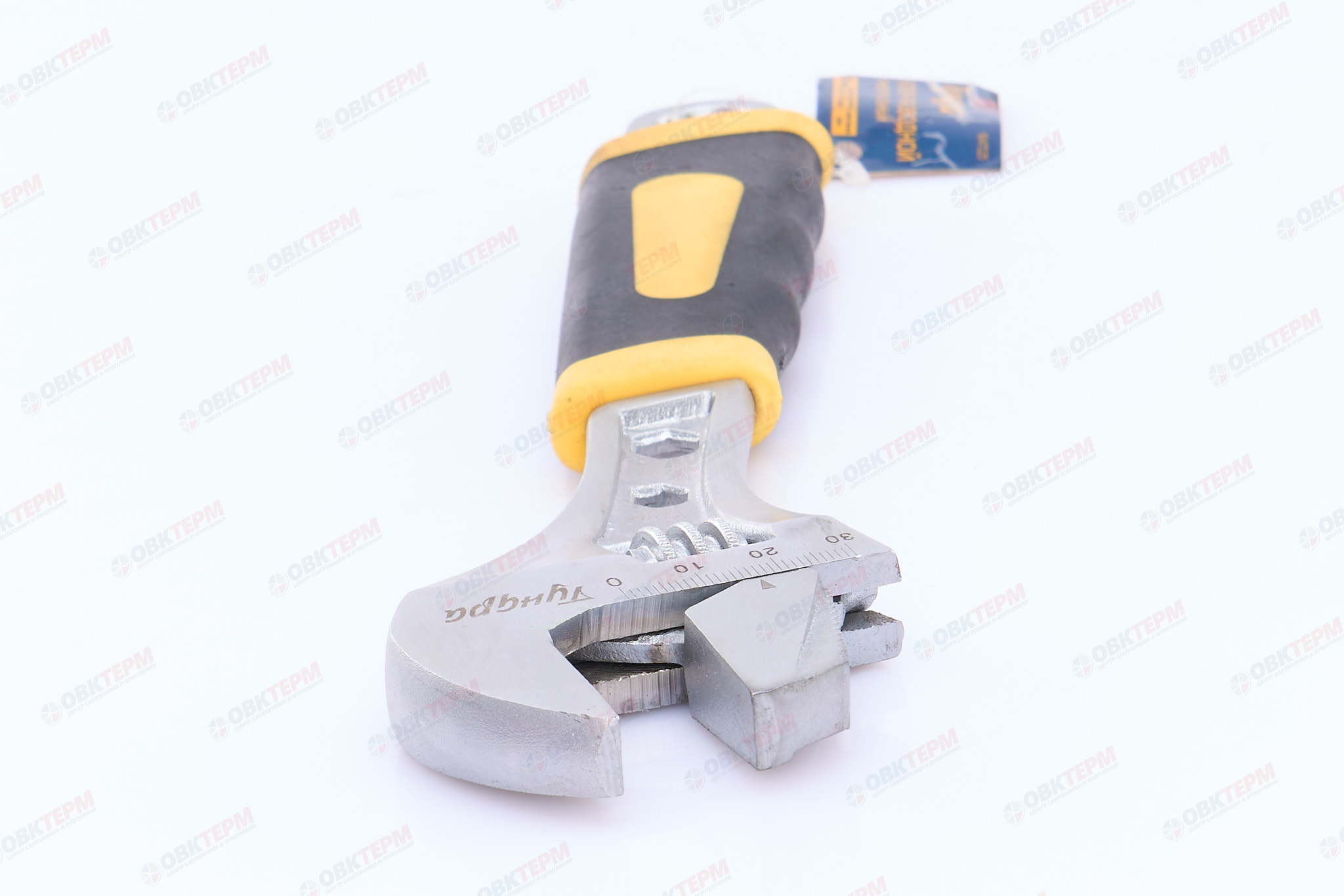 Ключ разводной 250 мм, 2 вар.зажима, гайки 6-8-14 мм, 2К рукоятка Тундра - миниатюра №8