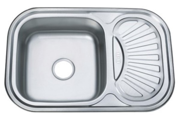ZERIX мойка Z7549-08-180E (SATIN) ВРЕЗНАЯ /сифон (10шт/ящ) - изображение №1