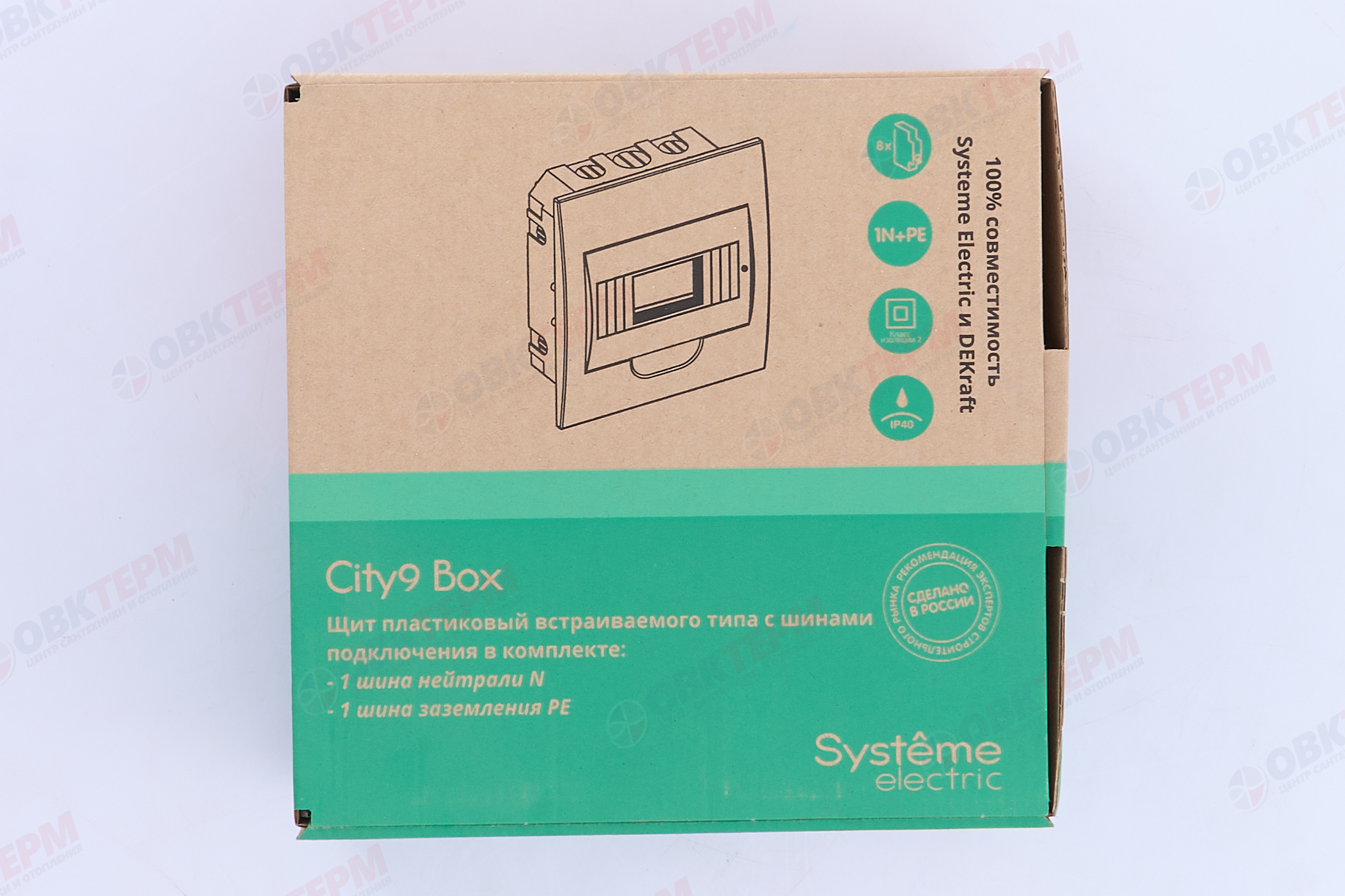 Бокс встраиваемый СП City9 Box 1 ряд 8мод. с прозр. дверцей SE - миниатюра №6