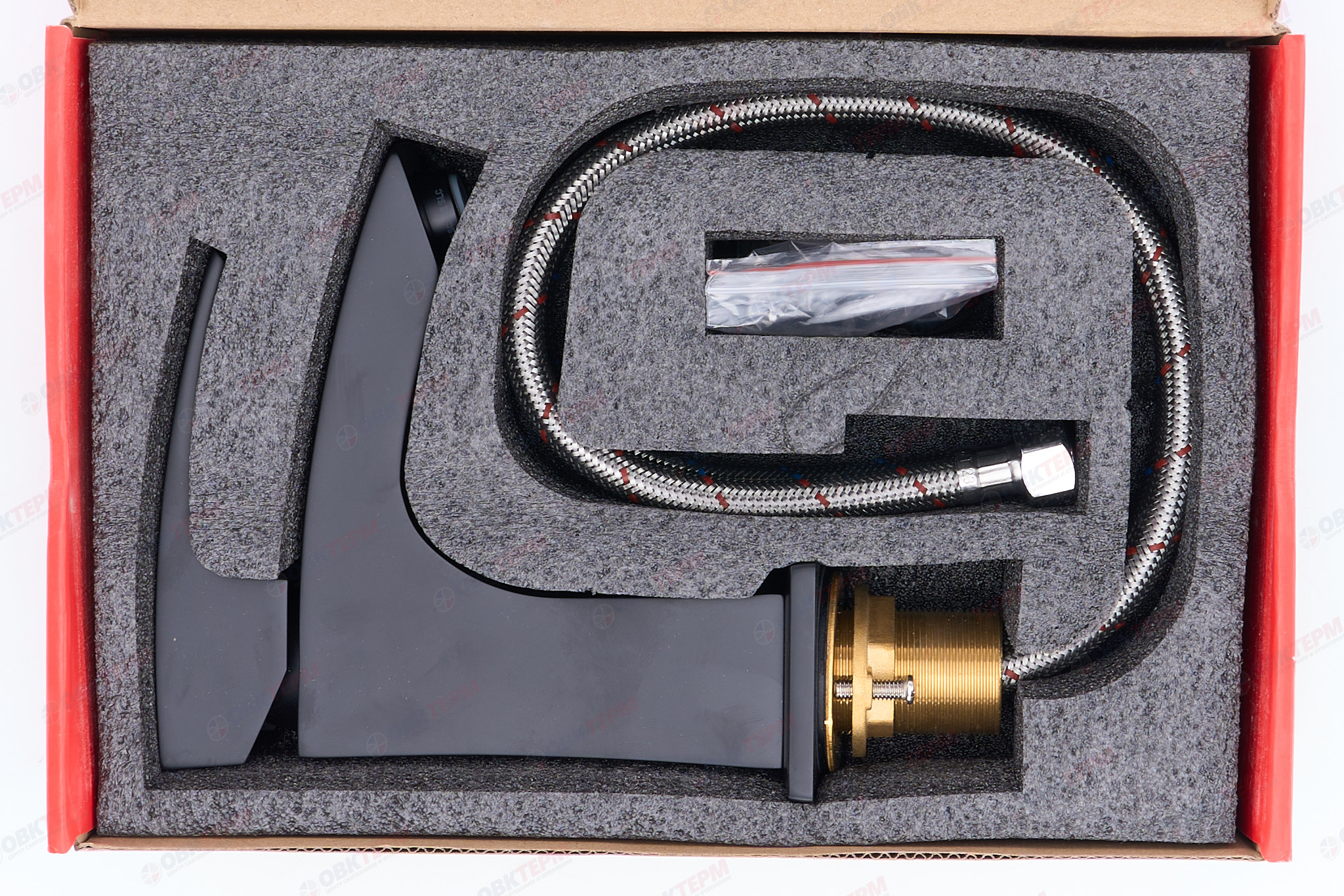 Смеситель д/умывальника KOER KB-10007-05 (Цвет черный) (8шт/ящ) - миниатюра №6