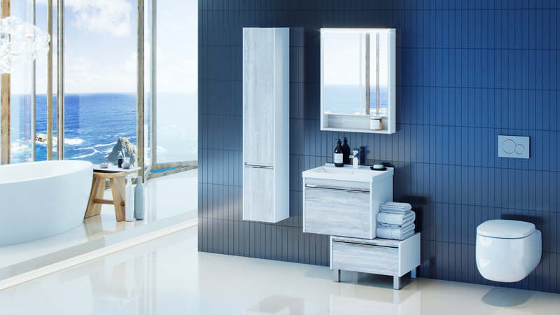 Комод 60, Капри 60 Бетон пайн (213 x 550 x 429) AQUATON - Изображение №4