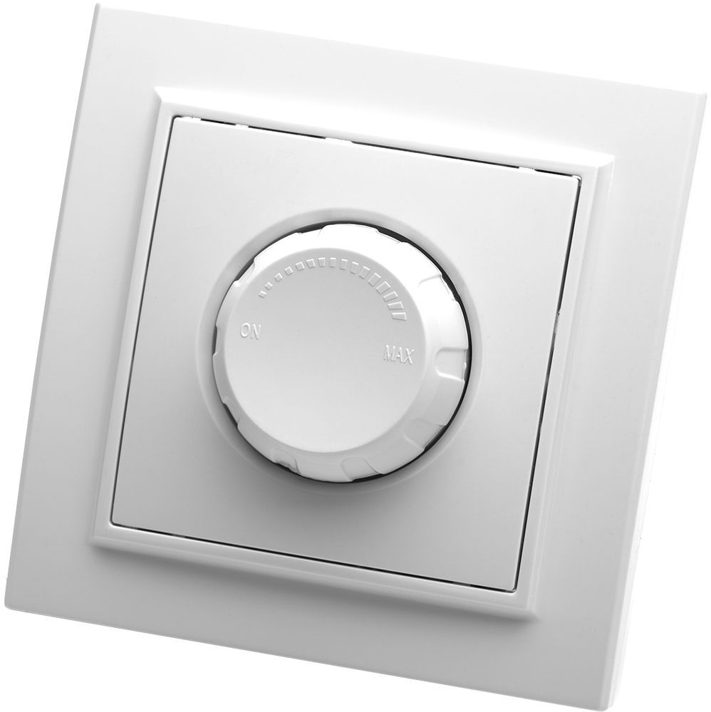 Выключатель светорегулирующий, 250В, 600W, STEKKER серия Эрна, PSW10-9006-01, белый - Изображение №1