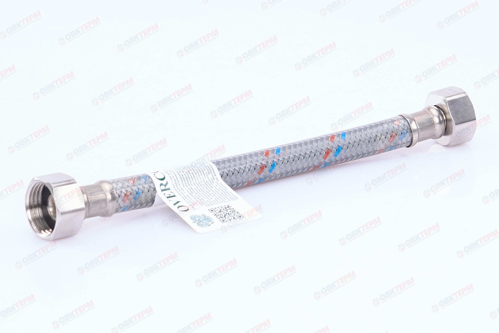 Шланг    1/2"х1/2" ВВ, в силикон.обмотке    20 см  "OVERCON"   (200шт/ящ) - Изображение №1