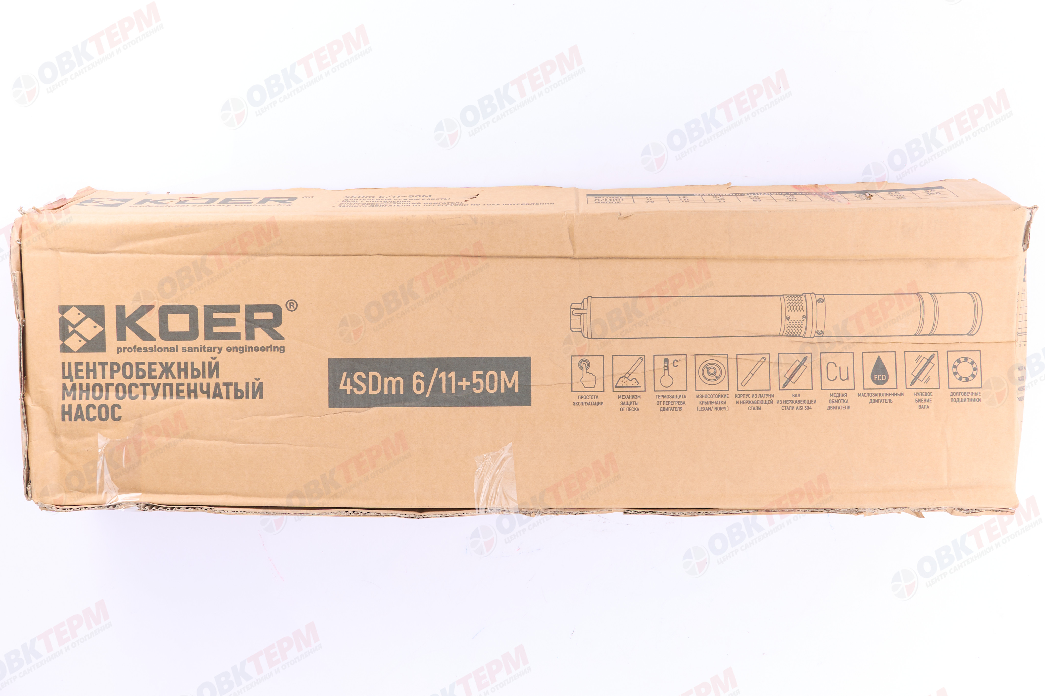 Насос погружной   4SDm   6/11 50M KOER (1,6кВт/150л.м./78м/50м кабеля) 1 1/2" - миниатюра №6