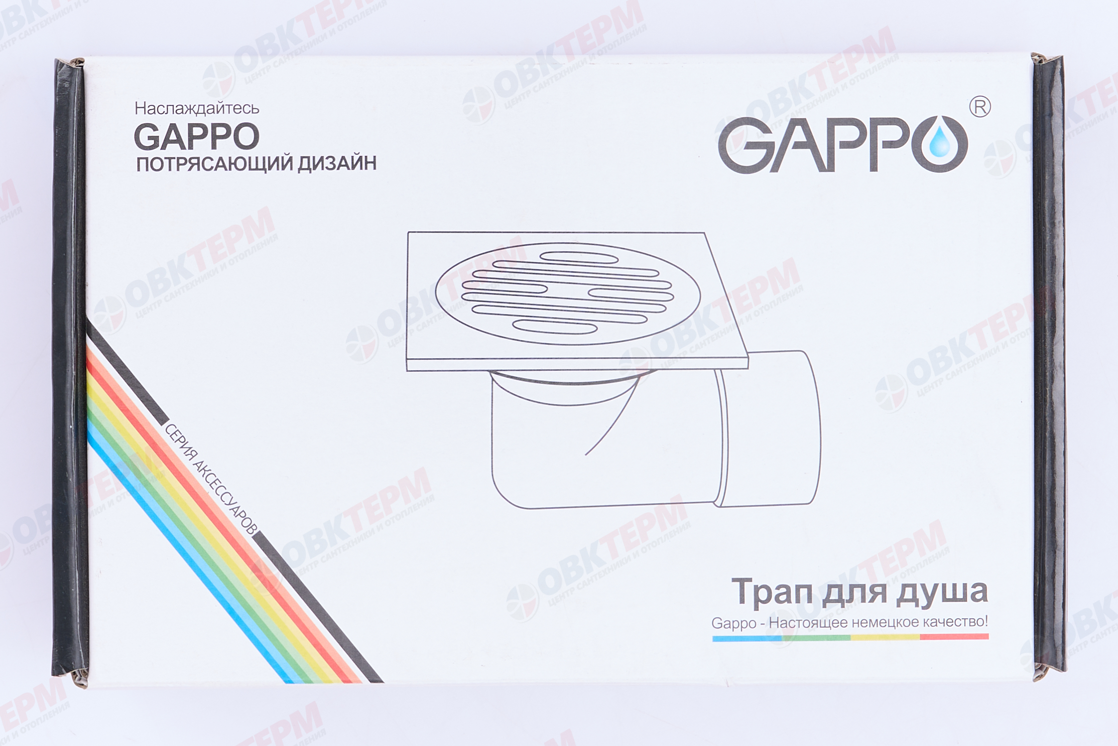 Душ  трап гориз.бронза  "G81006-4" 10*10 GAPPO - Изображение №5