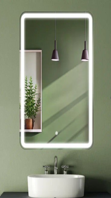 Зеркало  80 "Bricks" EvaGold light прямоугольное с LED подсветкой - Изображение №1