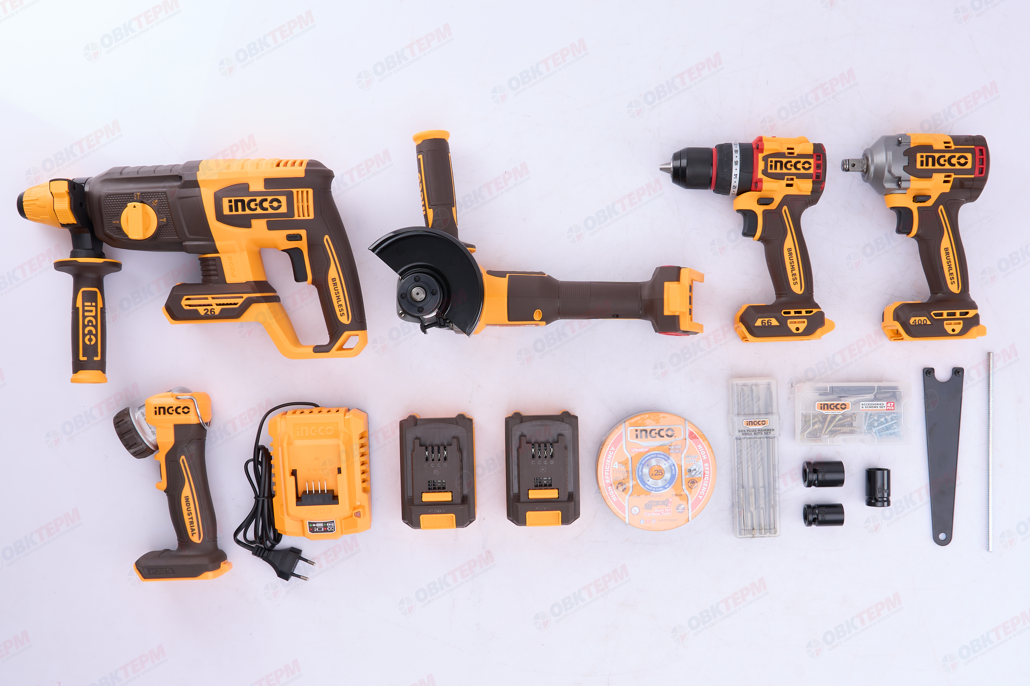 Набор аккум. инструмента 5 в 1 СУМКА на КОЛЕСАХ INGCO INDUSTRIAL - Изображение №2