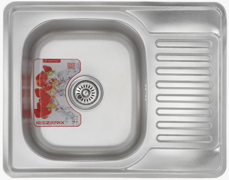 ZERIX мойка Z5848-08-180MD (micro decor) ВРЕЗНАЯ /сифон (10шт/ящ) - изображение №1