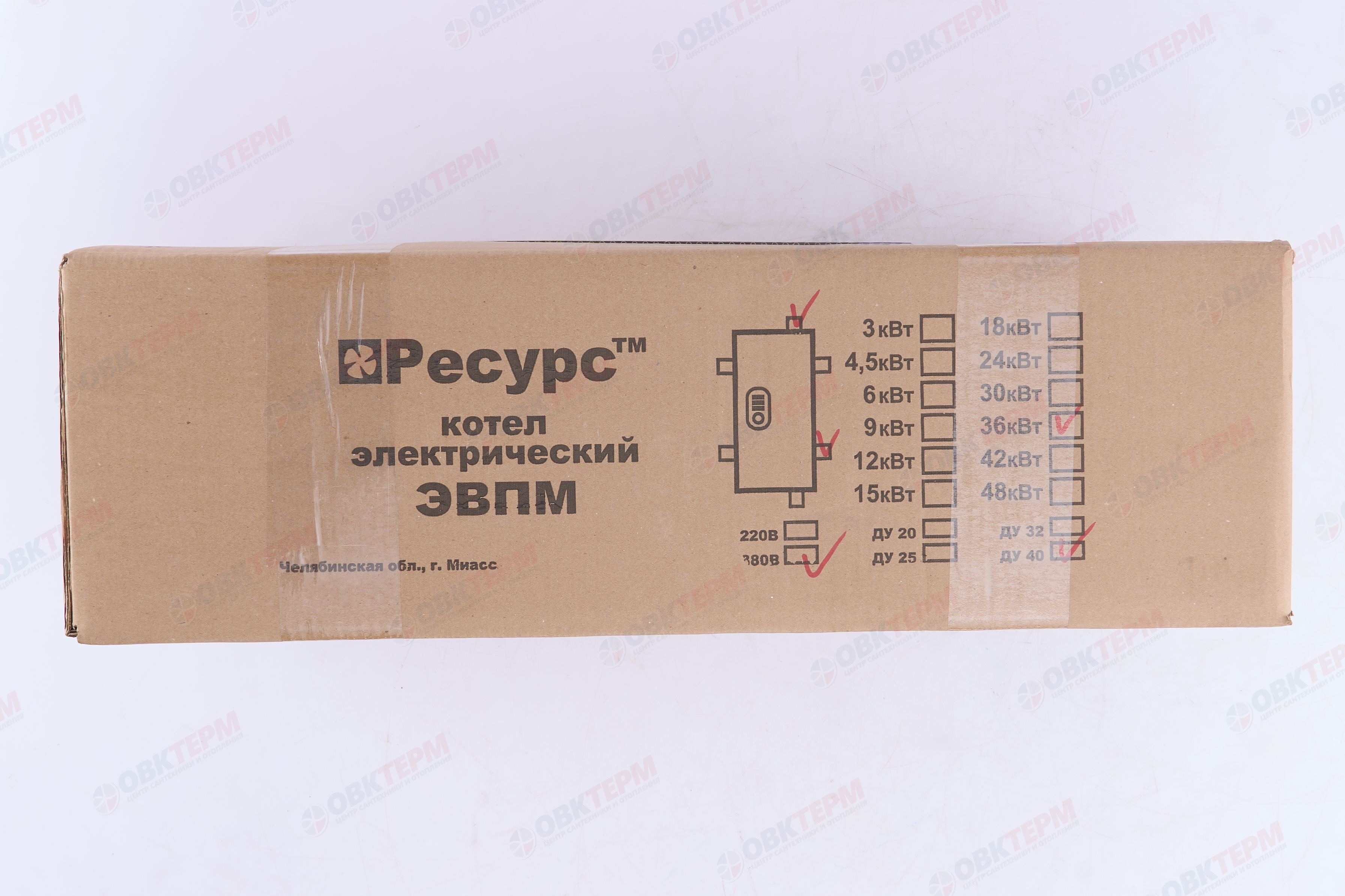 Электрический котел РЕСУРС ЭВПМ - 36, max 3 bar    380V - миниатюра №6