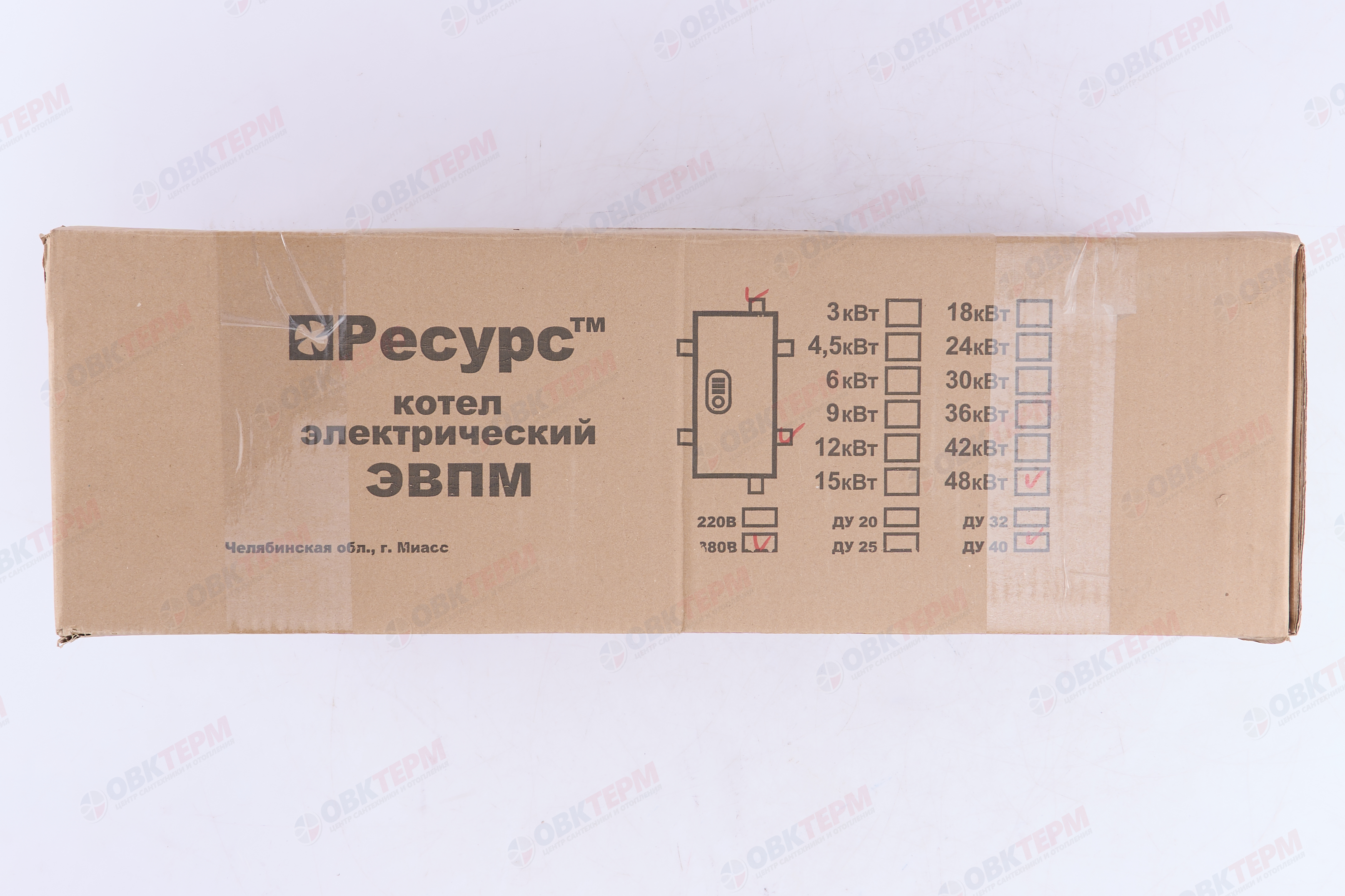 Электрический котел РЕСУРС ЭВПМ - 48, max 3 bar    380V - миниатюра №6